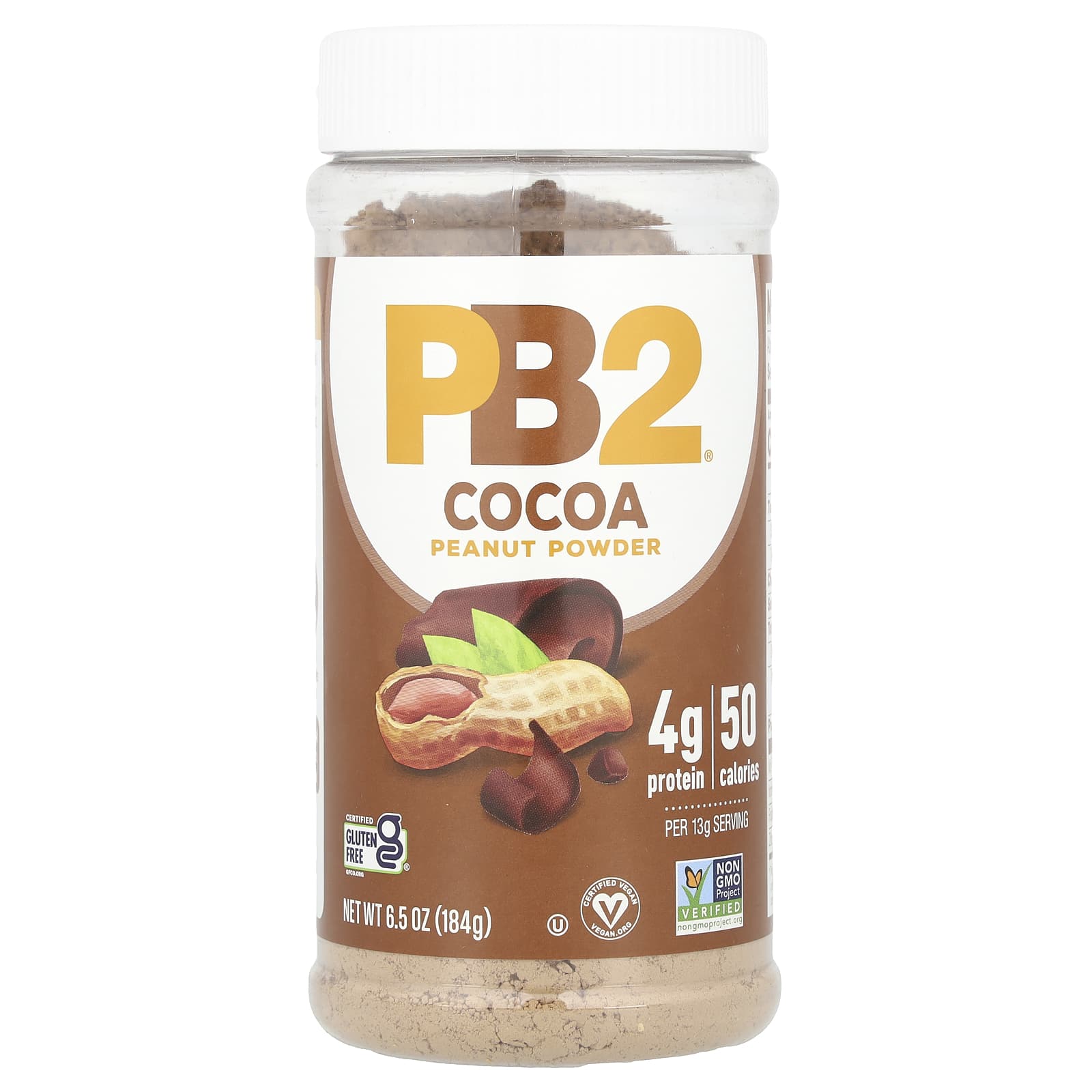 PB2 Foods, PB2, арахисовая паста с порошком с какао, 184 г (6,5 унции)