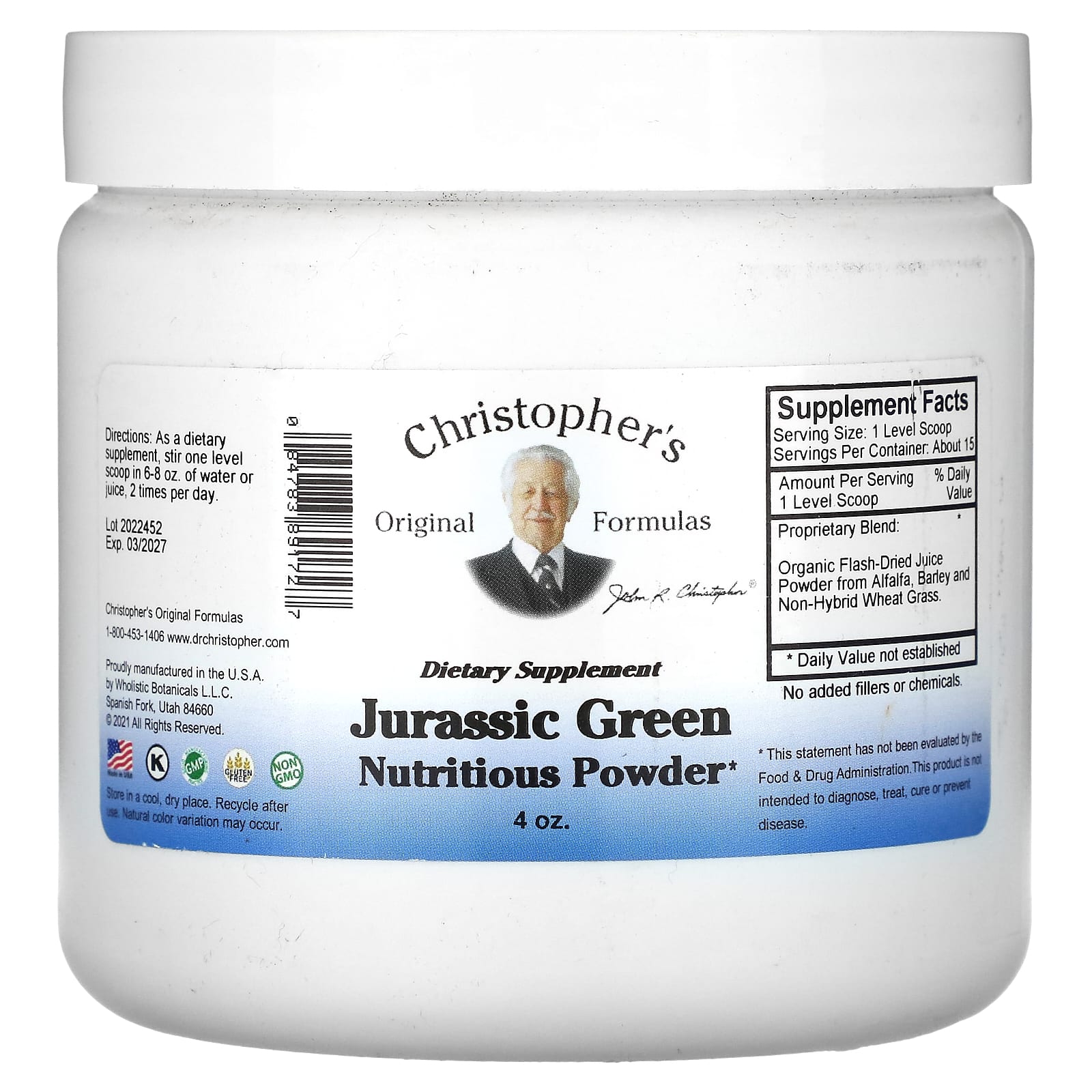Christophers Original Formulas Jurassic Green питательный порошок 4 унции 3990₽