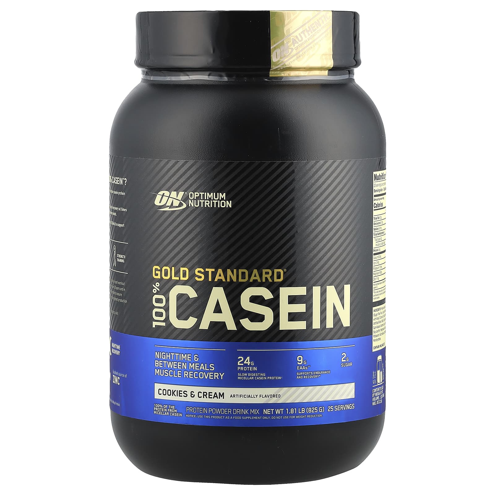 Optimum Nutrition Gold Standard 100 Casein казеин со вкусом печенья и сливок 907 г 2 фунта 11190₽