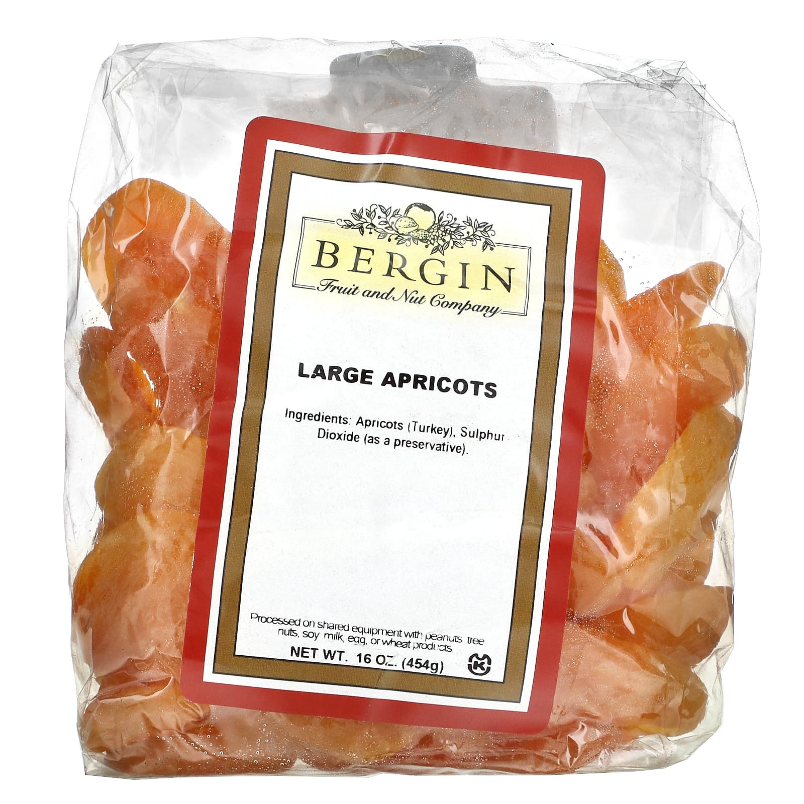 Bergin Fruit and Nut Company Крупный абрикос 454 г 16 унций 2190₽