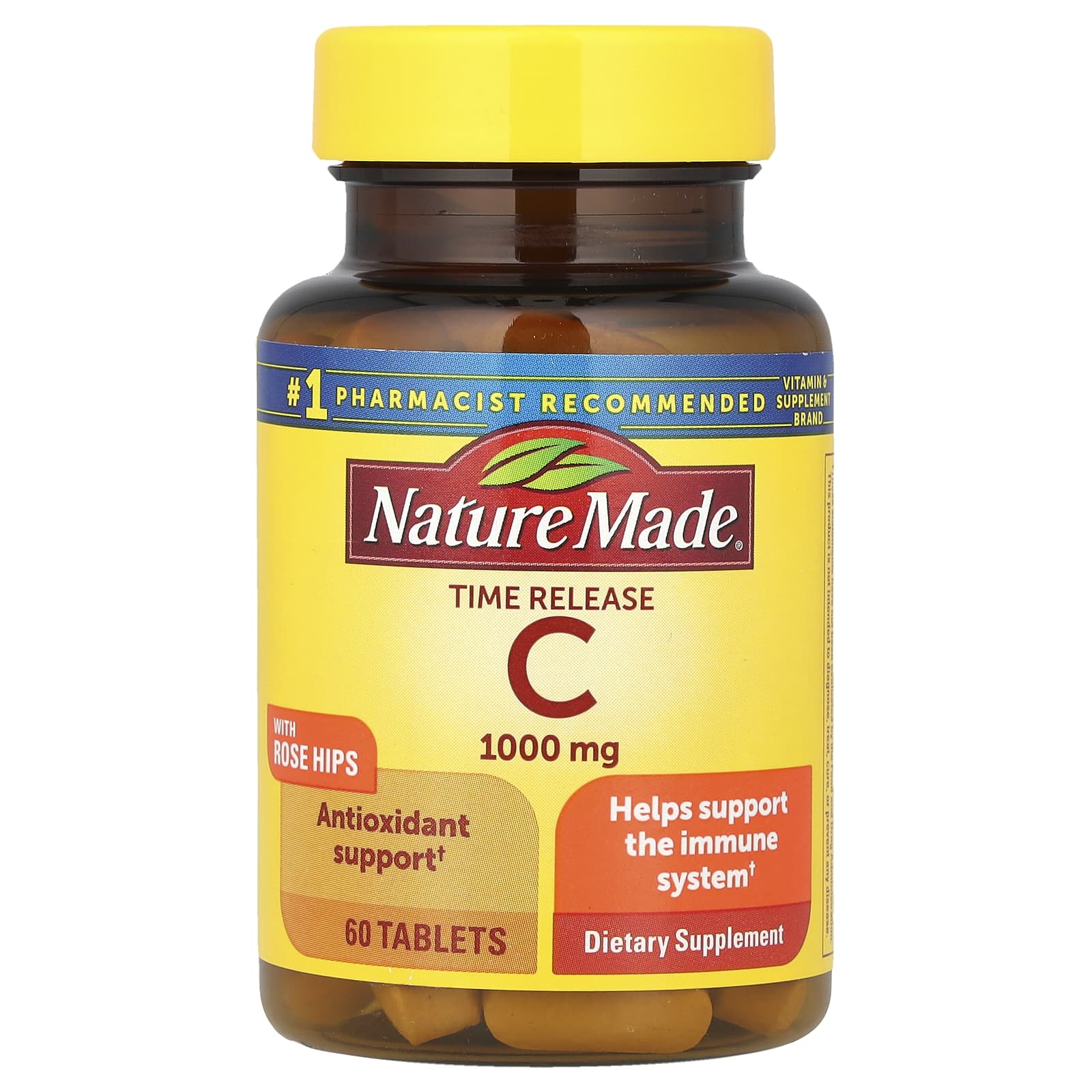 Nature Made витамин С с плодами шиповника медленное высвобождение 1000 мг 60 таблеток 2890₽