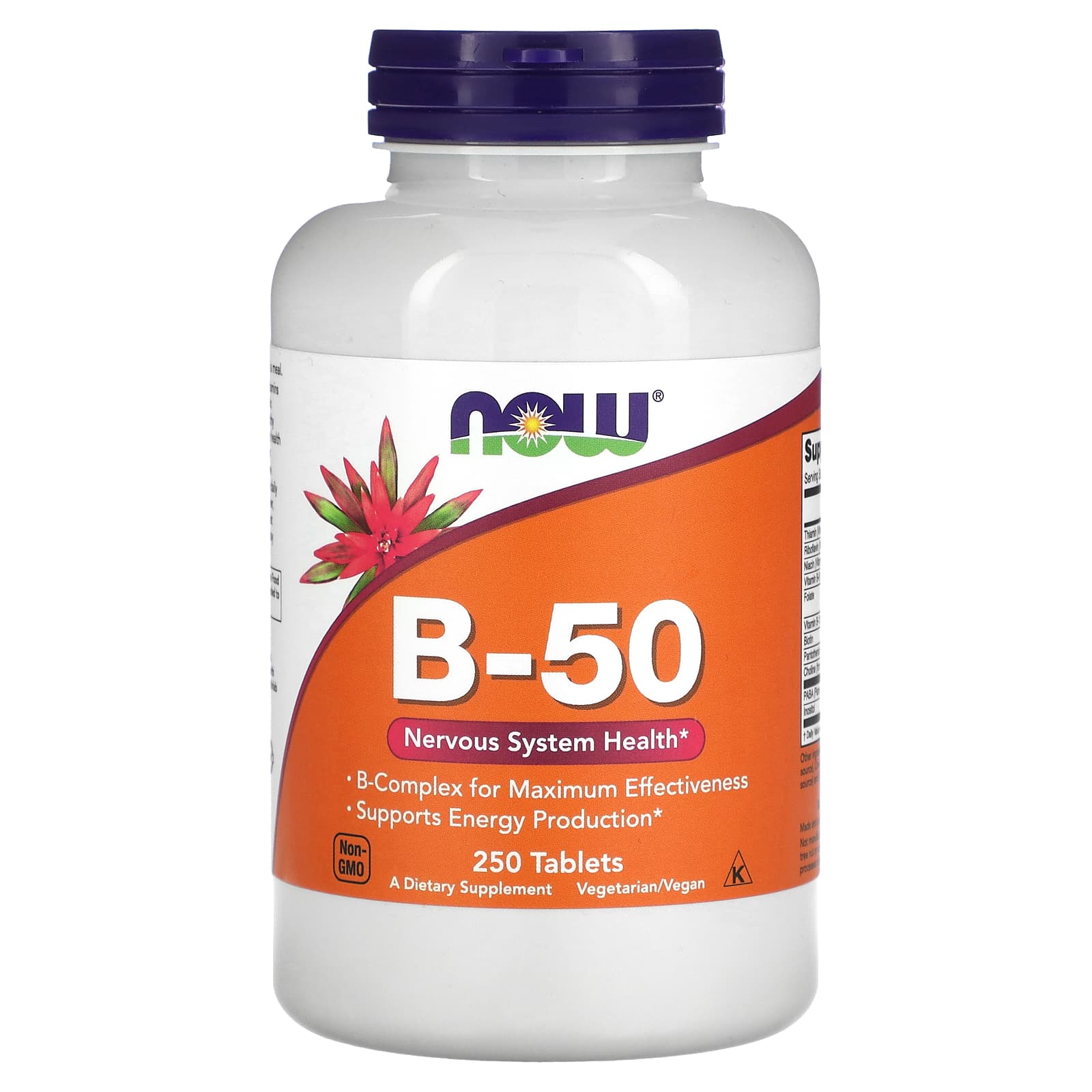 NOW Foods B-50 добавка с витаминами группы В 250 таблеток 5090₽