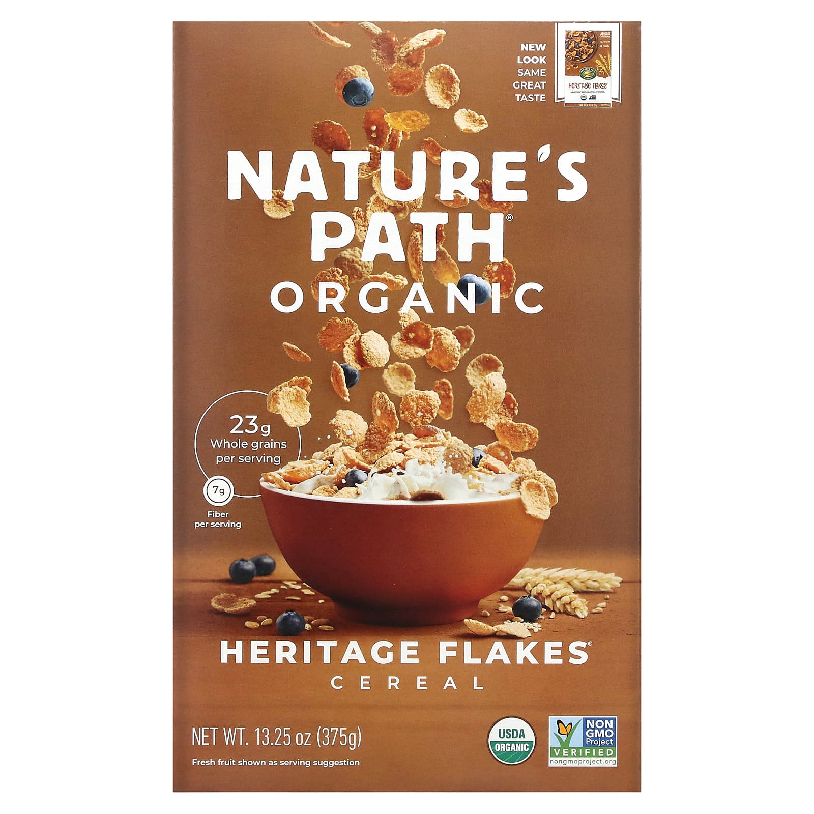 Natures Path Органические хлопья Heritage Flakes 375 г 1325 унции 1690₽
