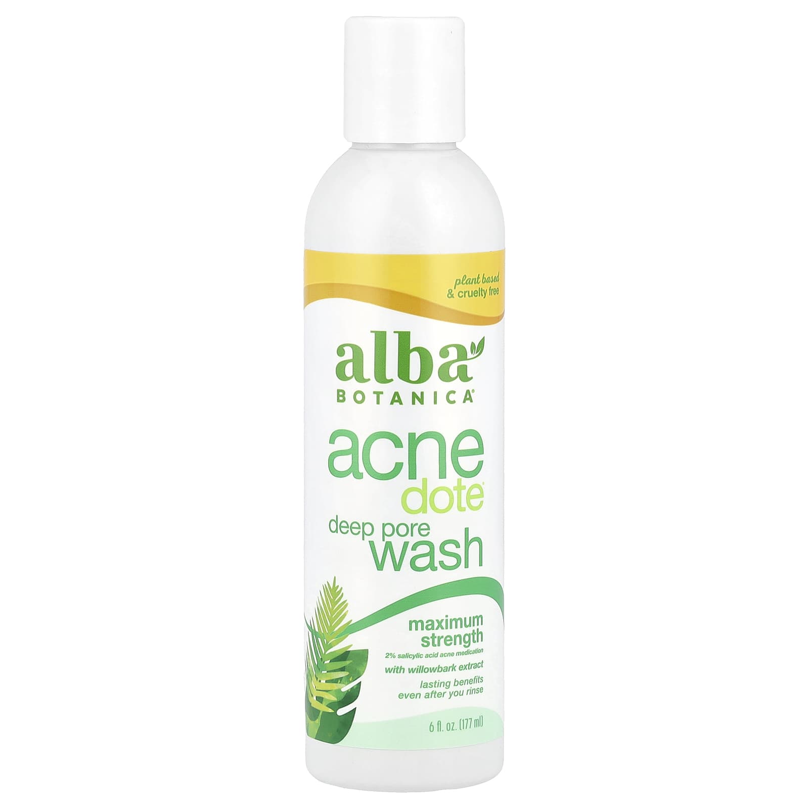 Alba Botanica Acne Dote средство от акне глубокое очищение пор не содержит масла 177 мл 6 жидких унций 1990₽