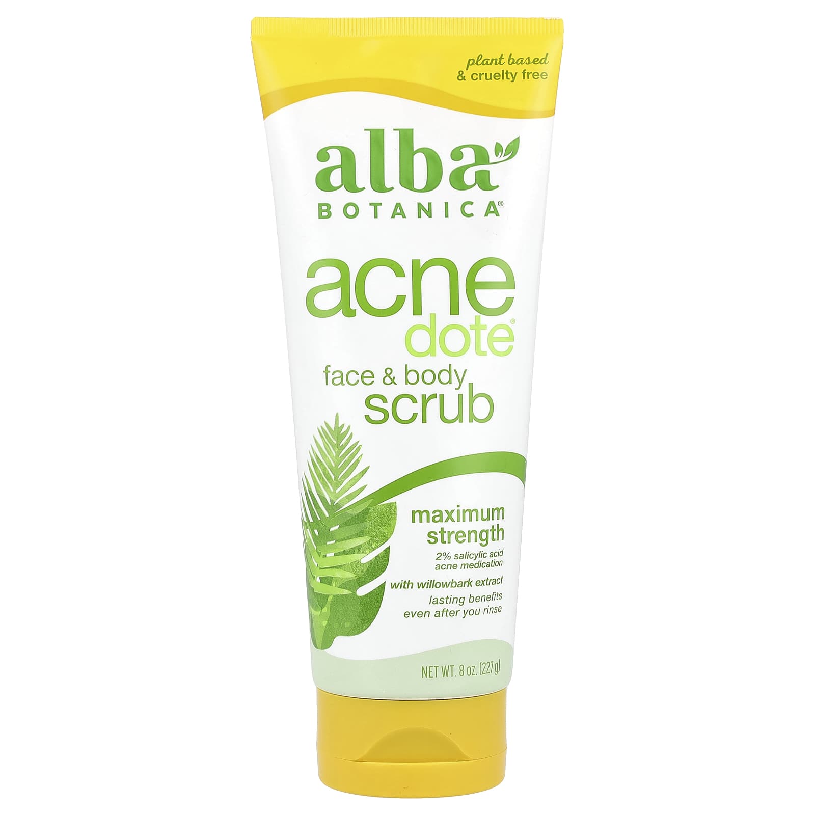 Alba Botanica Acne Dote скраб для лица и тела не содержит масла 227 г 8 унций 1990₽
