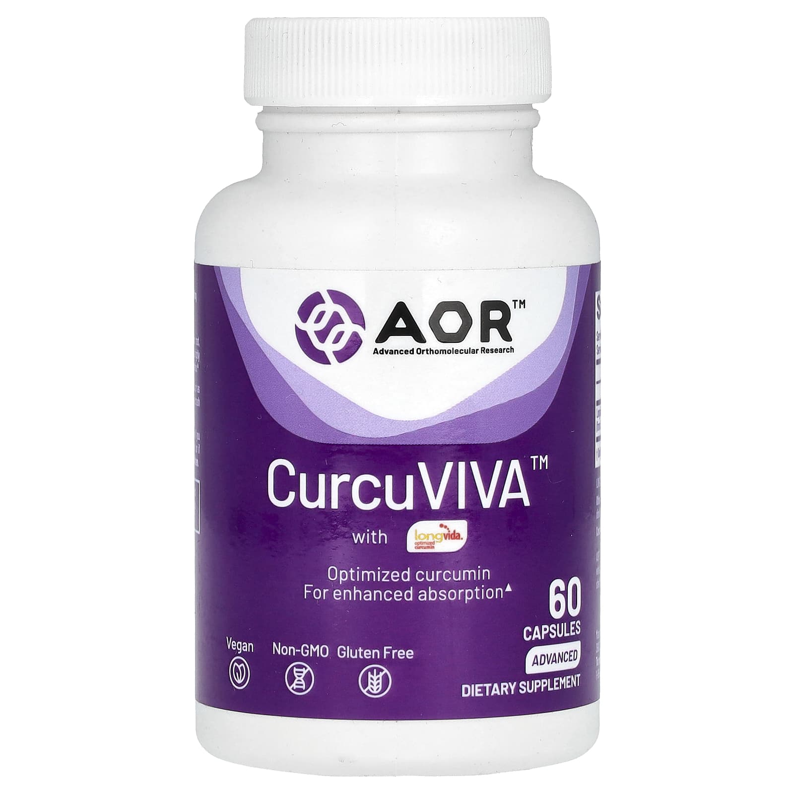 Advanced Orthomolecular Research AOR CurcuViva с LongVida 60 капсул 5890₽