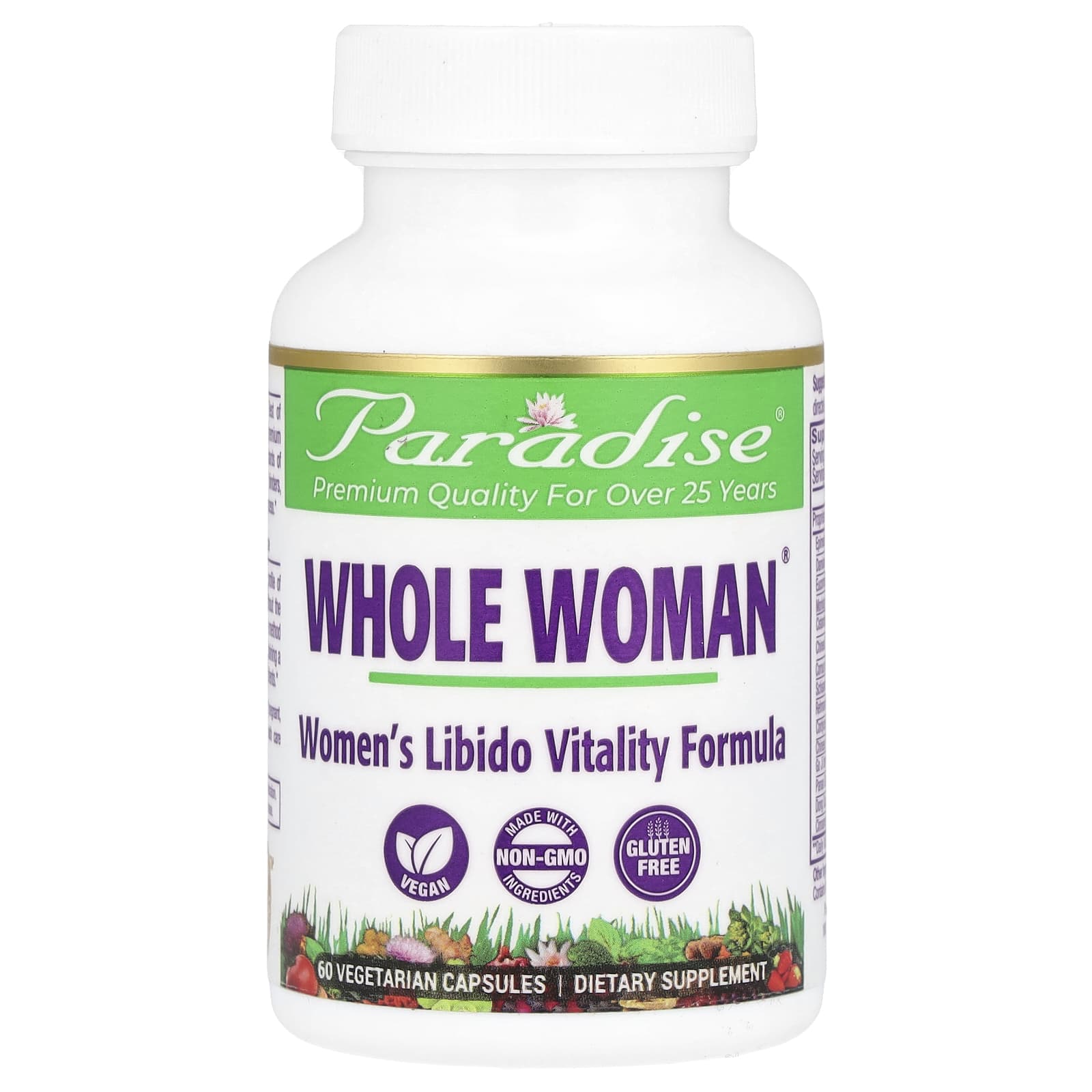Paradise Herbs Whole Woman формула для поддержки жизненной силы женского либидо 60 вегетарианских капсул 2390₽