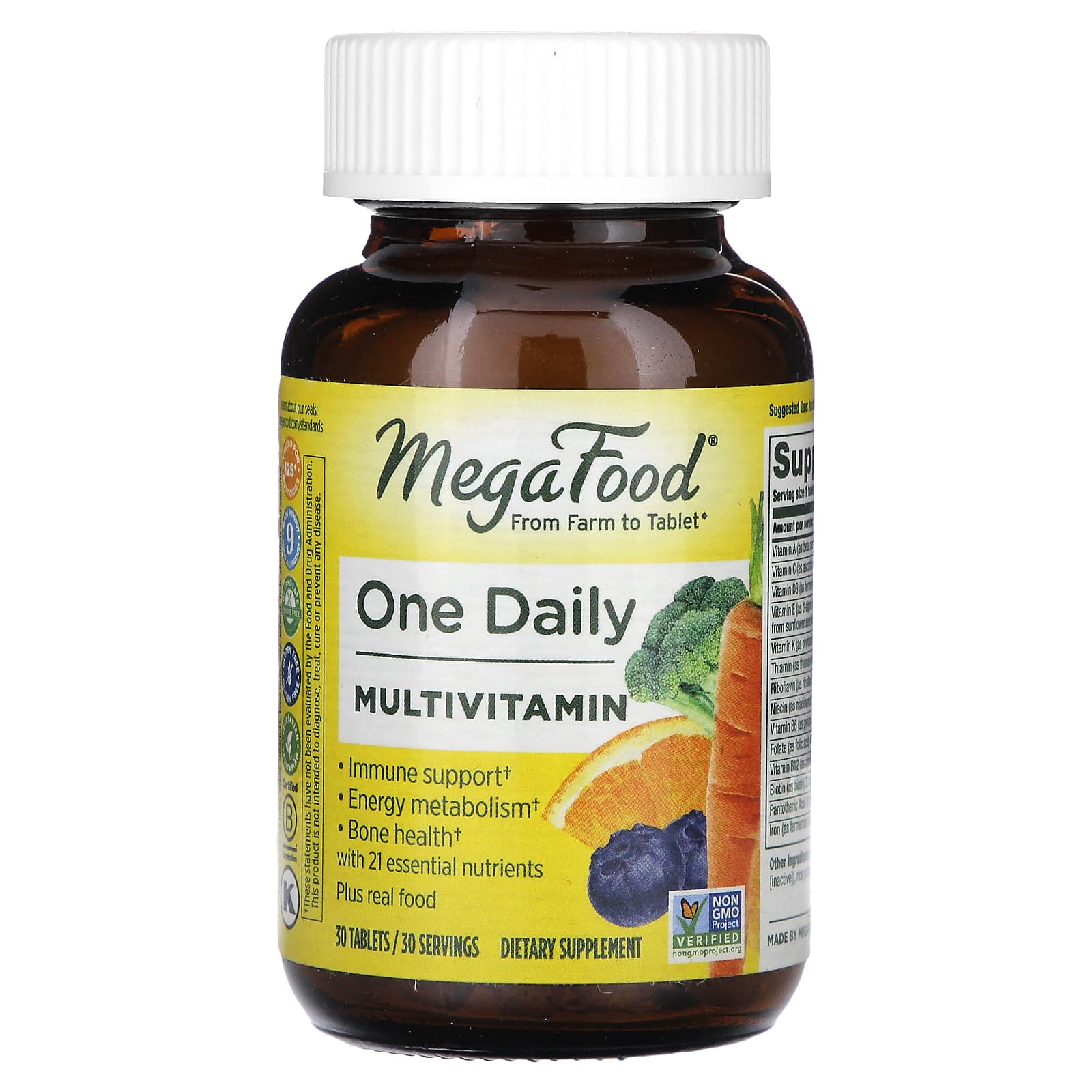 MegaFood One Daily Multivitamin мультивитаминная добавка 30 таблеток 4190₽