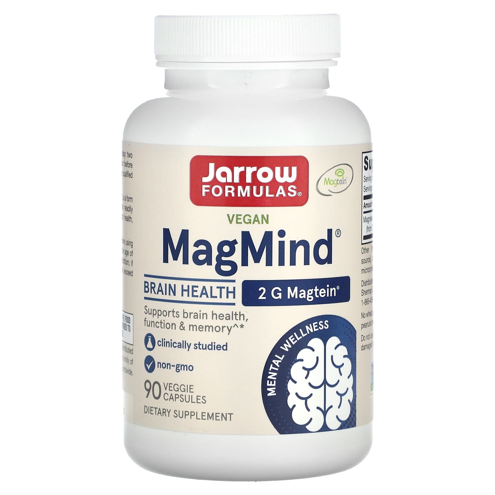 Jarrow Formulas MagMind магний 90 вегетарианских капсул 6890₽