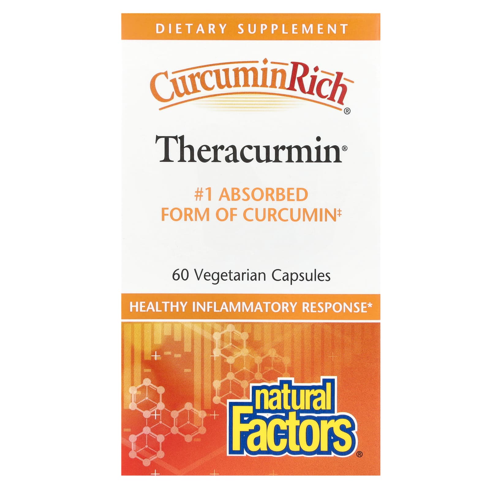 Natural Factors Curcuminrich Theracurmin 60 вегетарианских капсул 3990₽