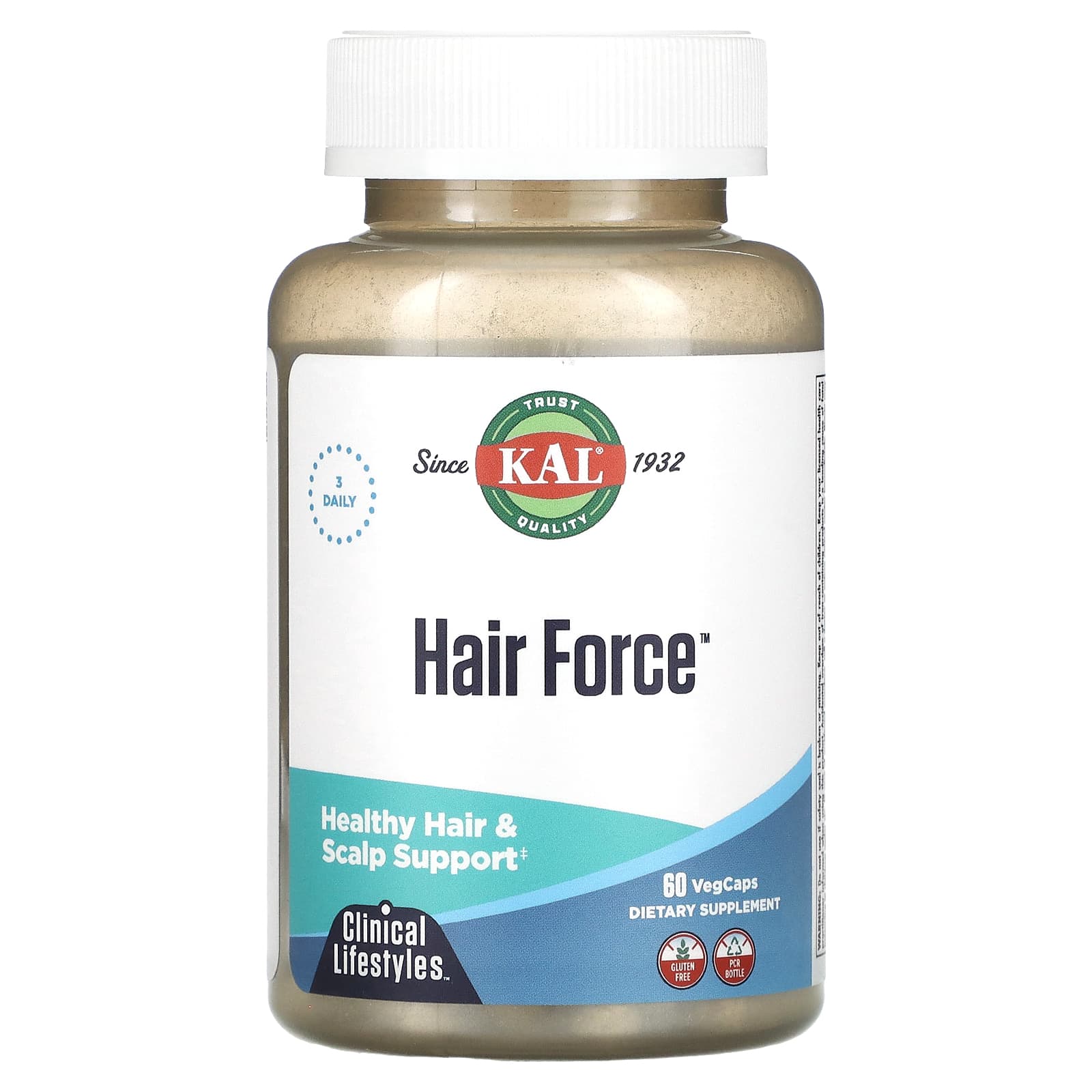 KAL Hair Force высокоэффективный биотин 60 вегетарианских капсул 3690₽