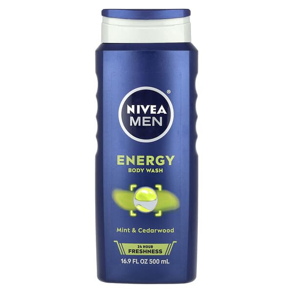 Nivea, Для мужчин, энергетический гель для душа, с мятой и кедром, 500 мл (16,9 жидк. Унции)