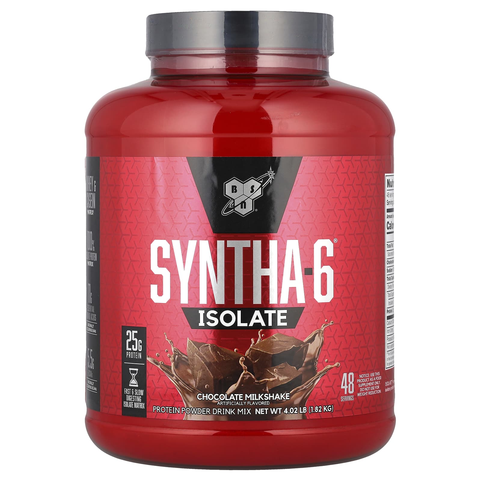 BSN Syntha-6 Isolate протеиновая смесь для приготовления напитка шоколадный молочный коктейль 182 кг 402 фунта 14090₽