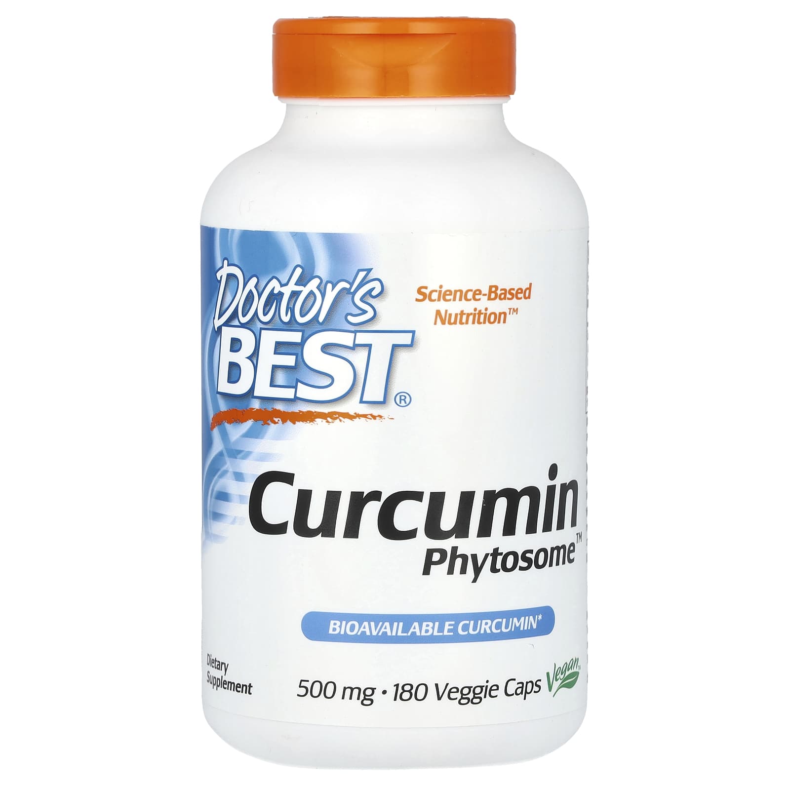 Doctors Best Curcumin Phytosome куркумин 1000 мг 180 растительных капсул 500 мг в 1 капсуле 9690₽