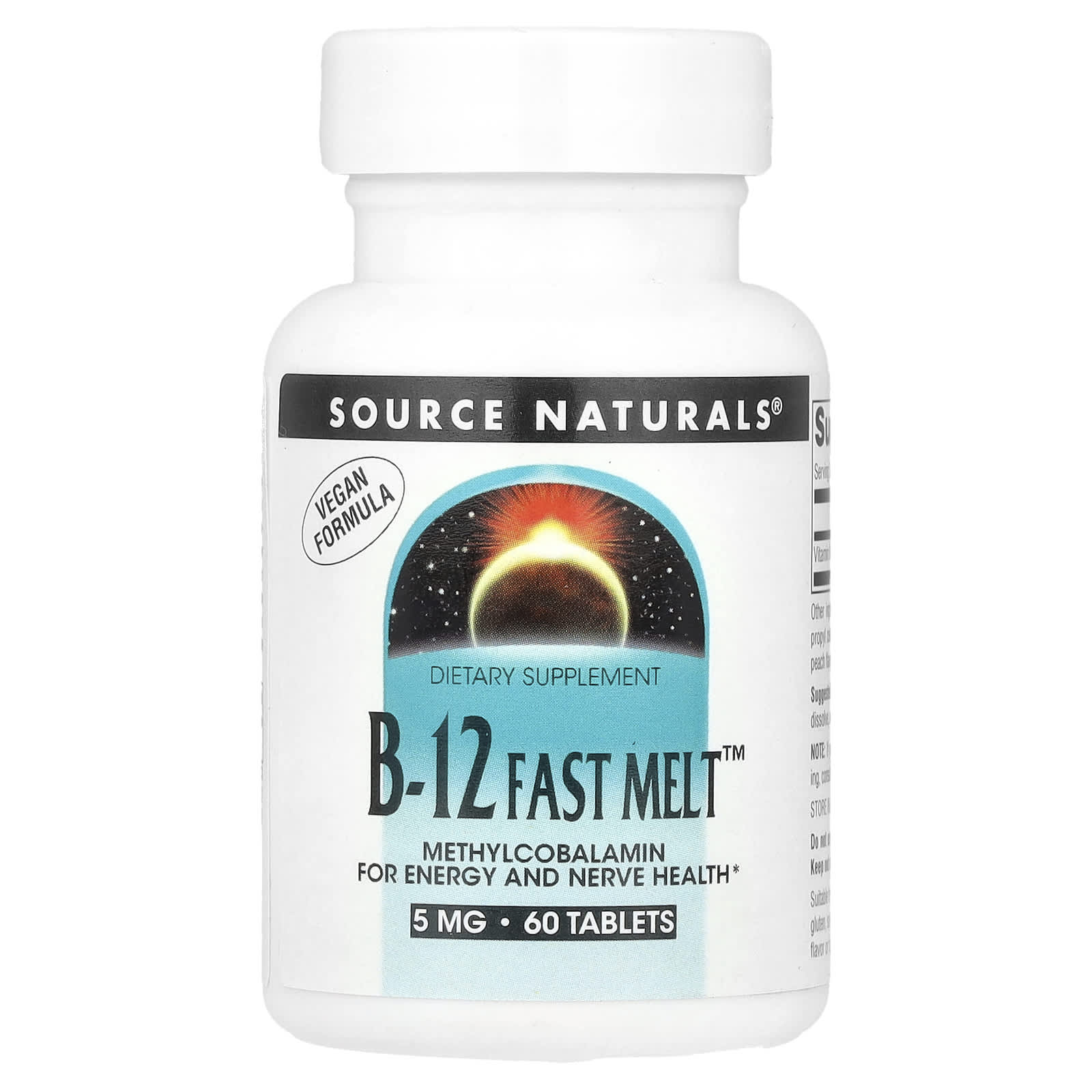 Source Naturals B-12 Fast Melt 5 мг 60 таблеток 3090₽