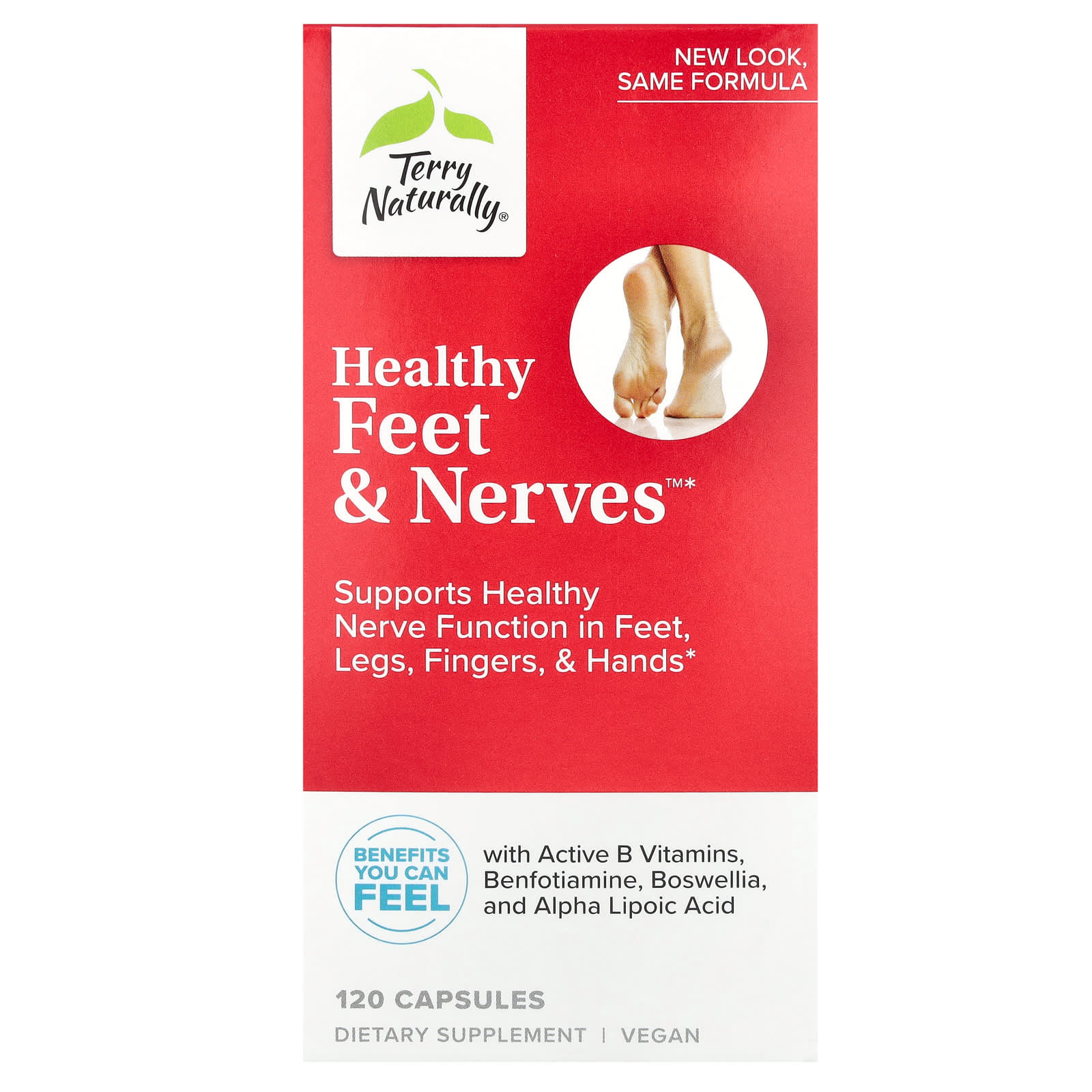 Terry Naturally Healthy Feet - Nerves 120 капсул 7890₽