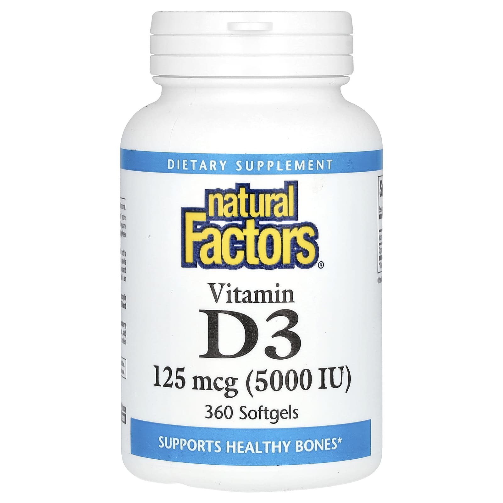 Natural Factors Vitamin D3 5000 IU 360 Softgels 4790₽