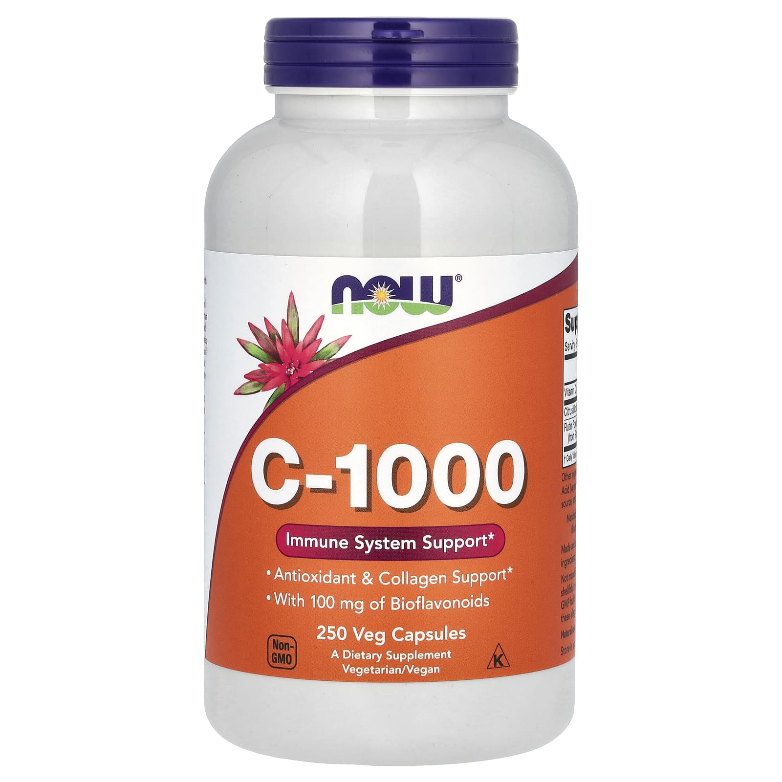 NOW Foods C-1000 со 100 мг биофлавоноидов 250 растительных капсул 3490₽