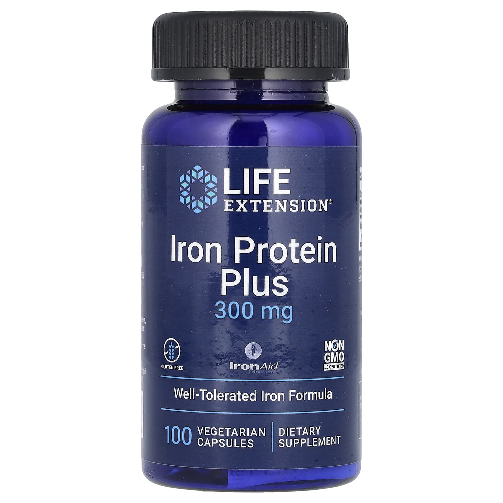 Life Extension Iron Protein Plus 300 мг 100 вегетарианских капсул 3990₽