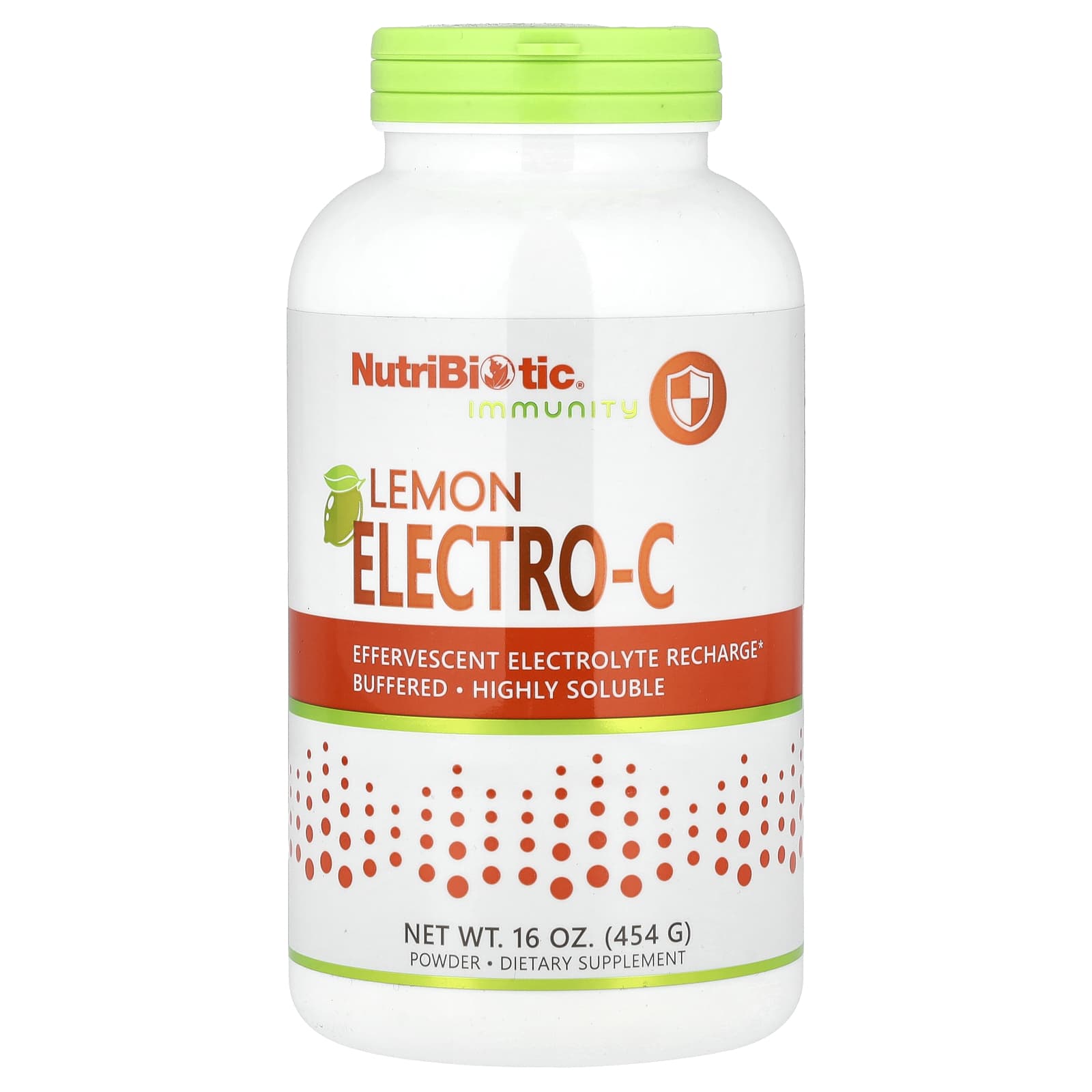 NutriBiotic Immunity Лимонный порошок Electro-C 16 унций 454 г 3290₽