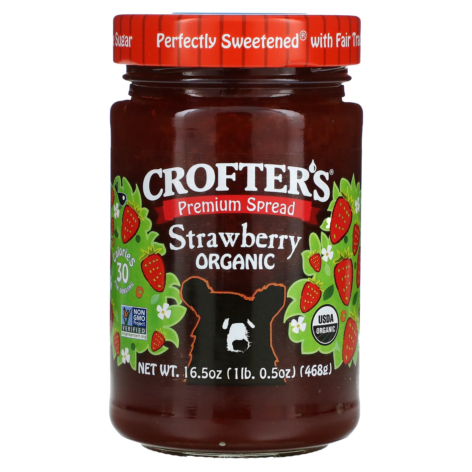 Crofters Organic Органический спред премиального качества клубника 468 г 165 унции 1890₽