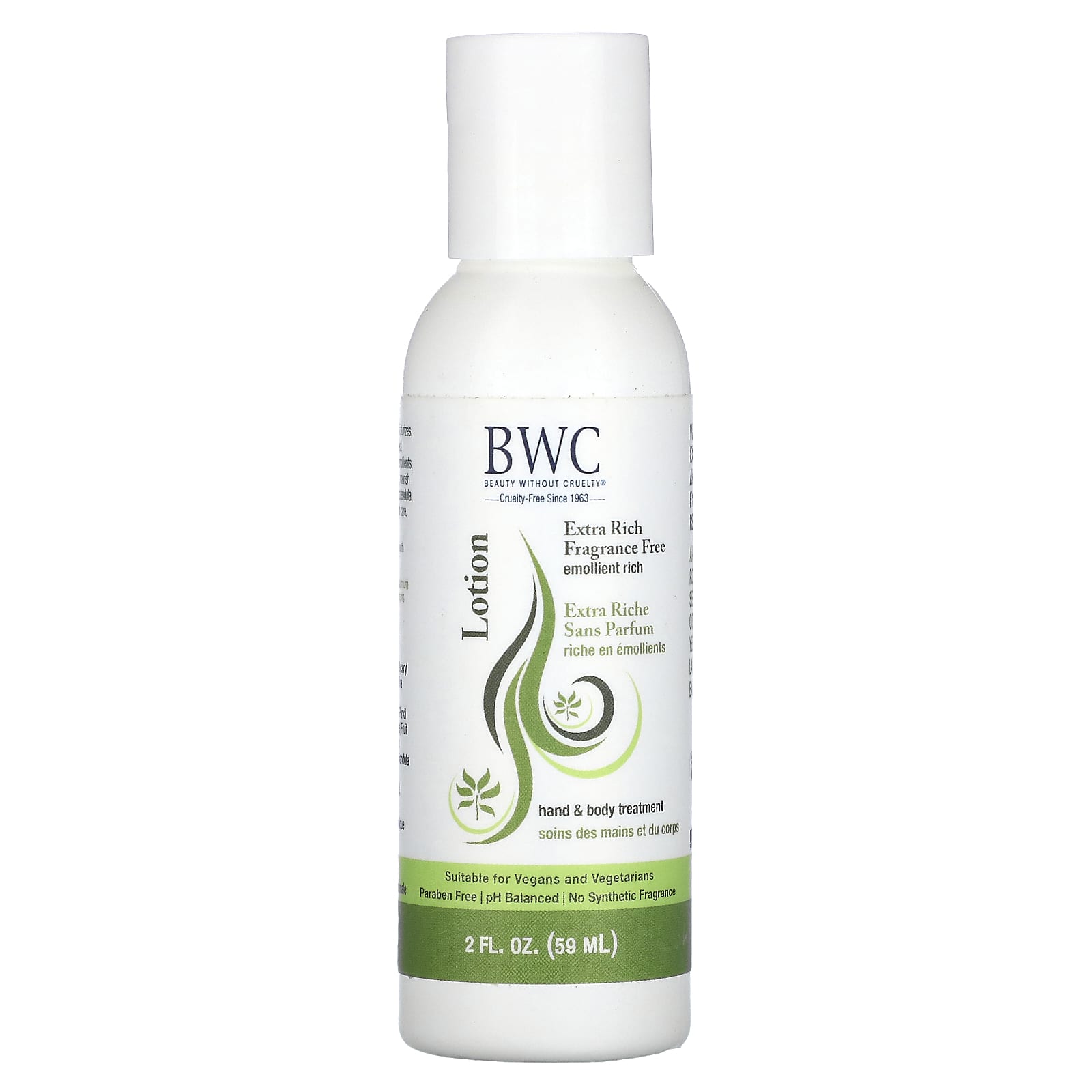 Beauty Without Cruelty Hand - Body Treatment Lotion Extra Rich Fragrance Free 2 fl oz 59 ml 1490₽