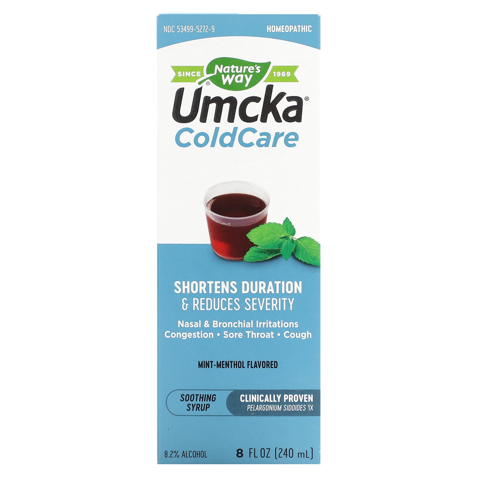 Natures Way Umcka ColdCare успокаивающий сироп со вкусом мяты и ментола 240 мл 8 унций 3790₽