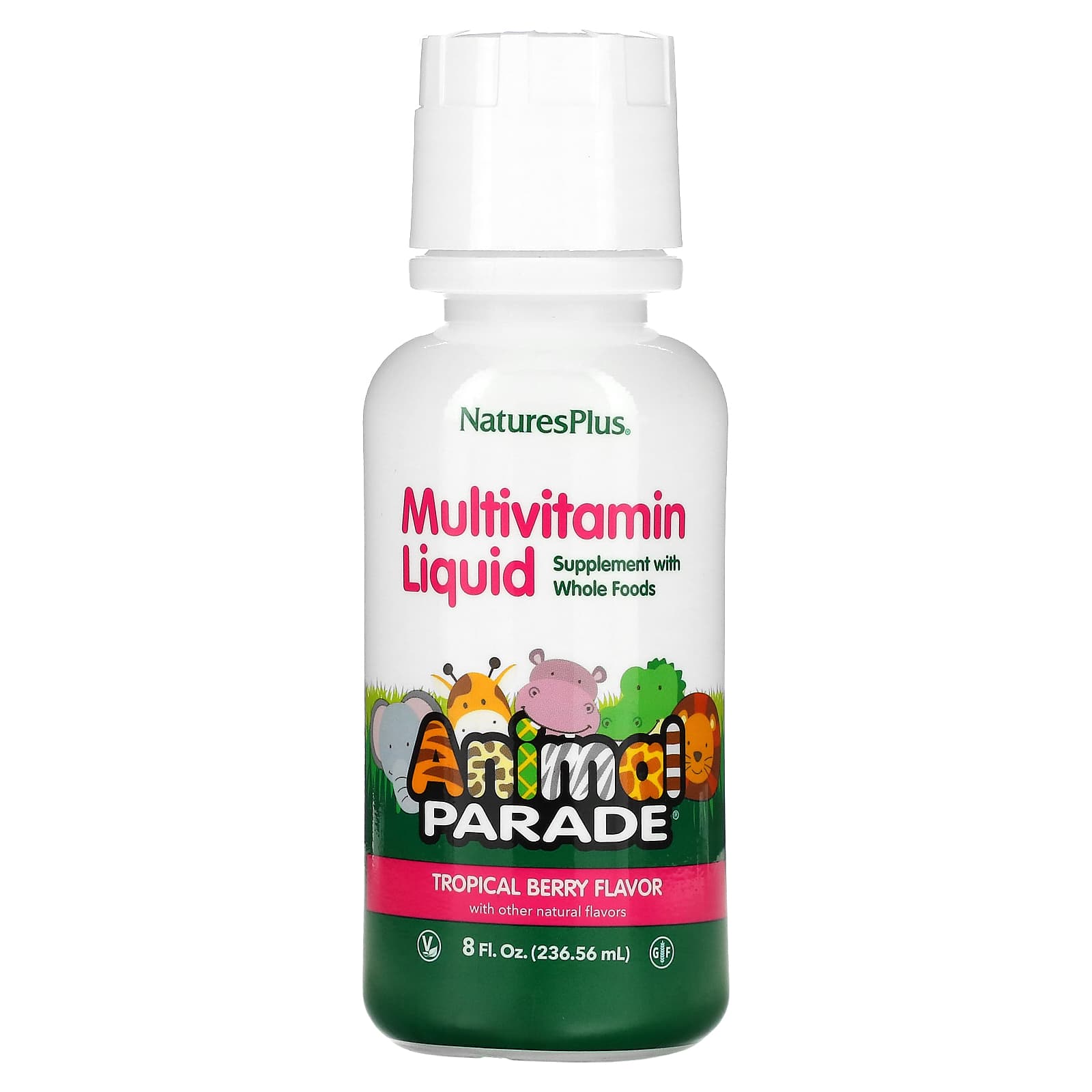 NaturesPlus Source of Life Animal Parade жидкие мультивитамины для детей вкус натуральных тропических ягод 23656 мл 8 жидк унций 1990₽