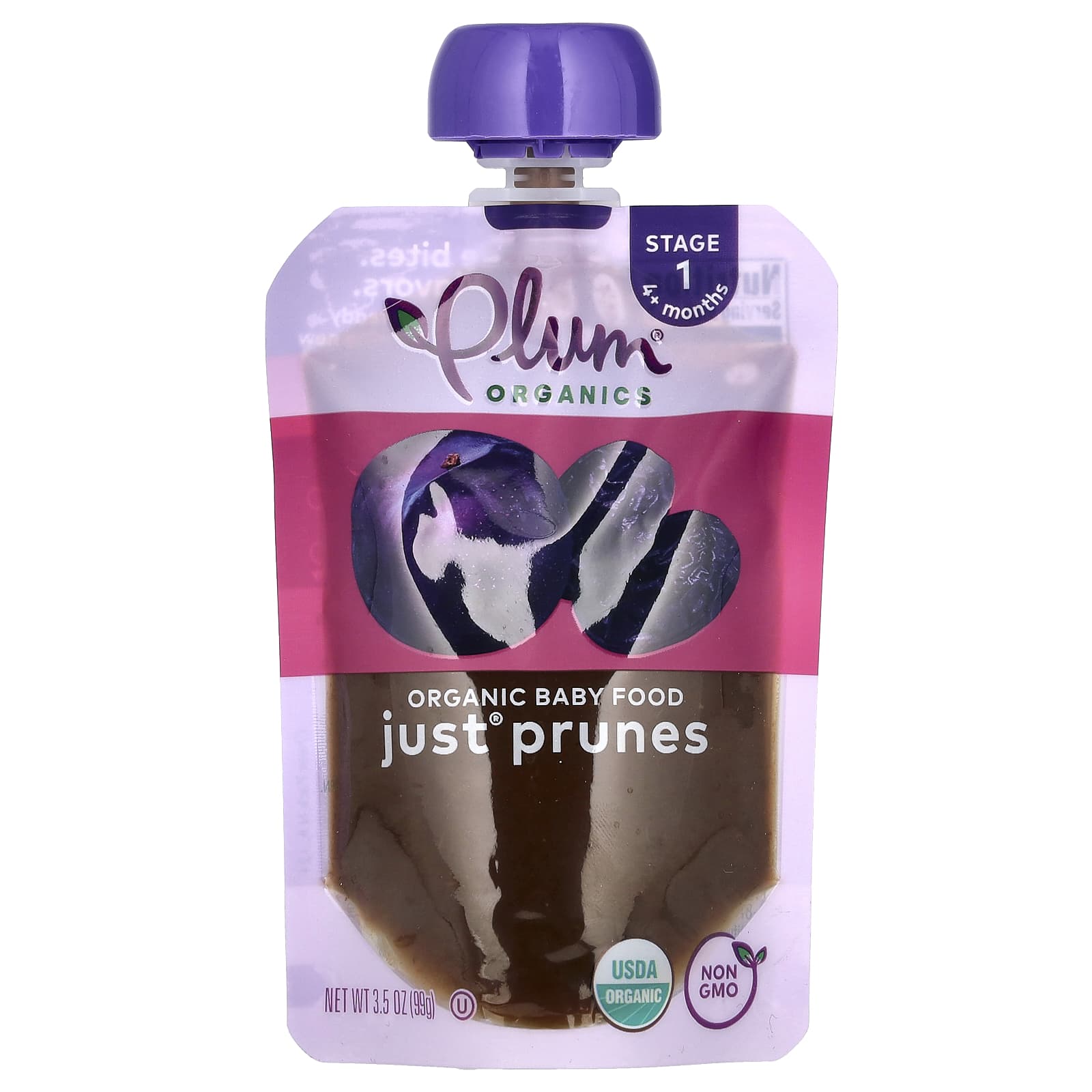 Plum Organics Органическое детское питание этап 1 просто чернослив 99 г 35 унции 1390₽