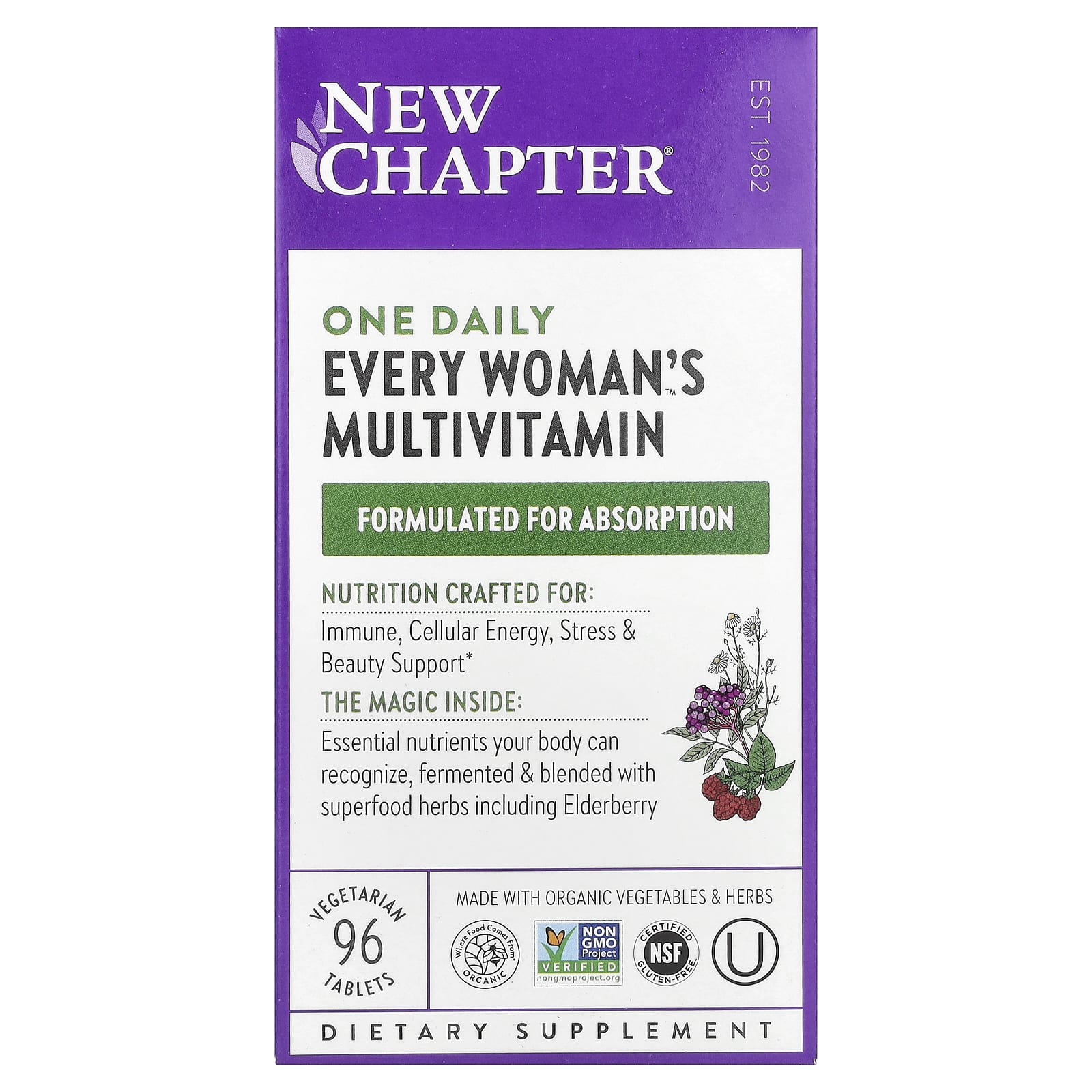 New Chapter Every Womans One Daily мультивитамины 96 вегетарианских таблеток 9490₽