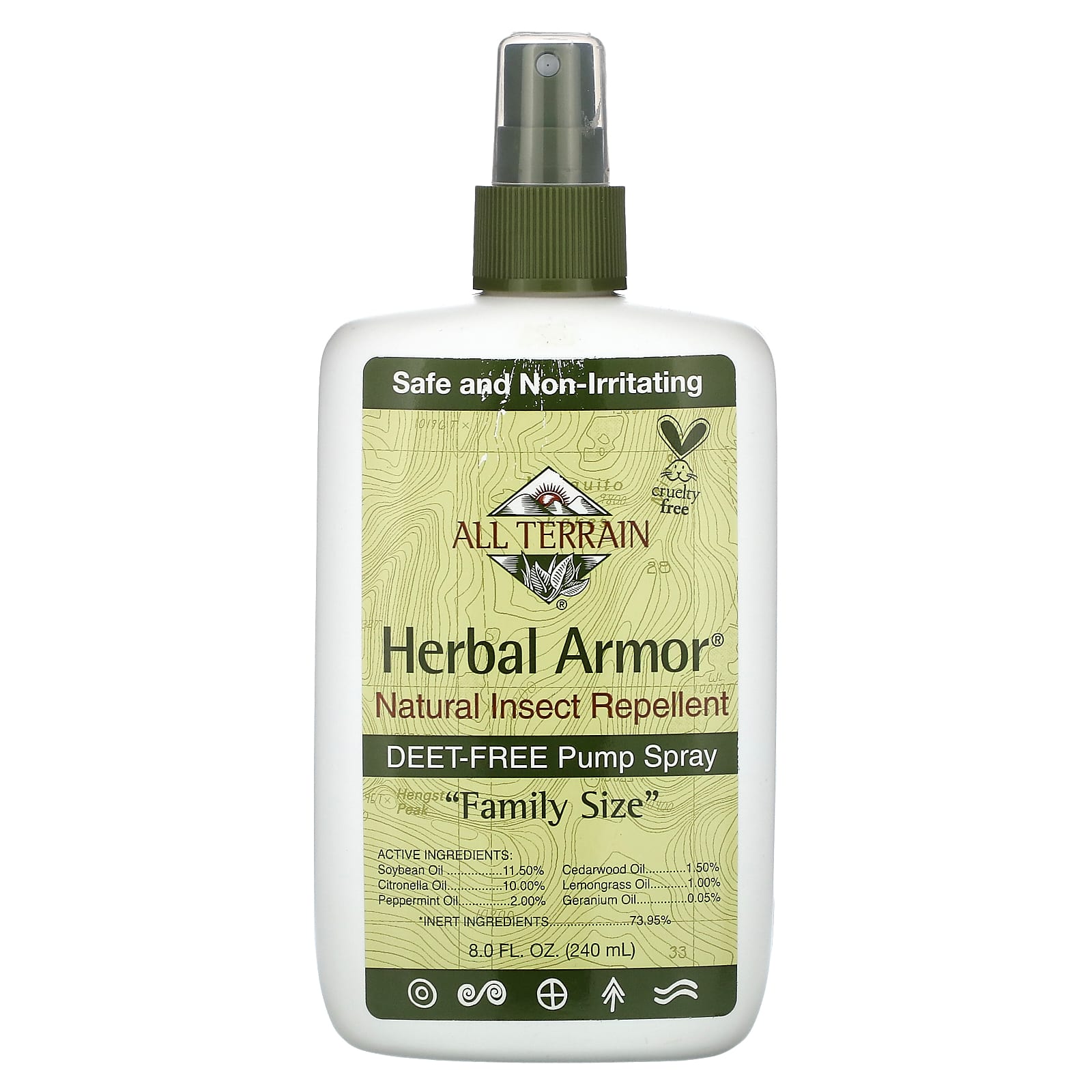 All Terrain Herbal Armor натуральный спрей от насекомых без ДЭТА 240 мл 80 жидк унции 2690₽