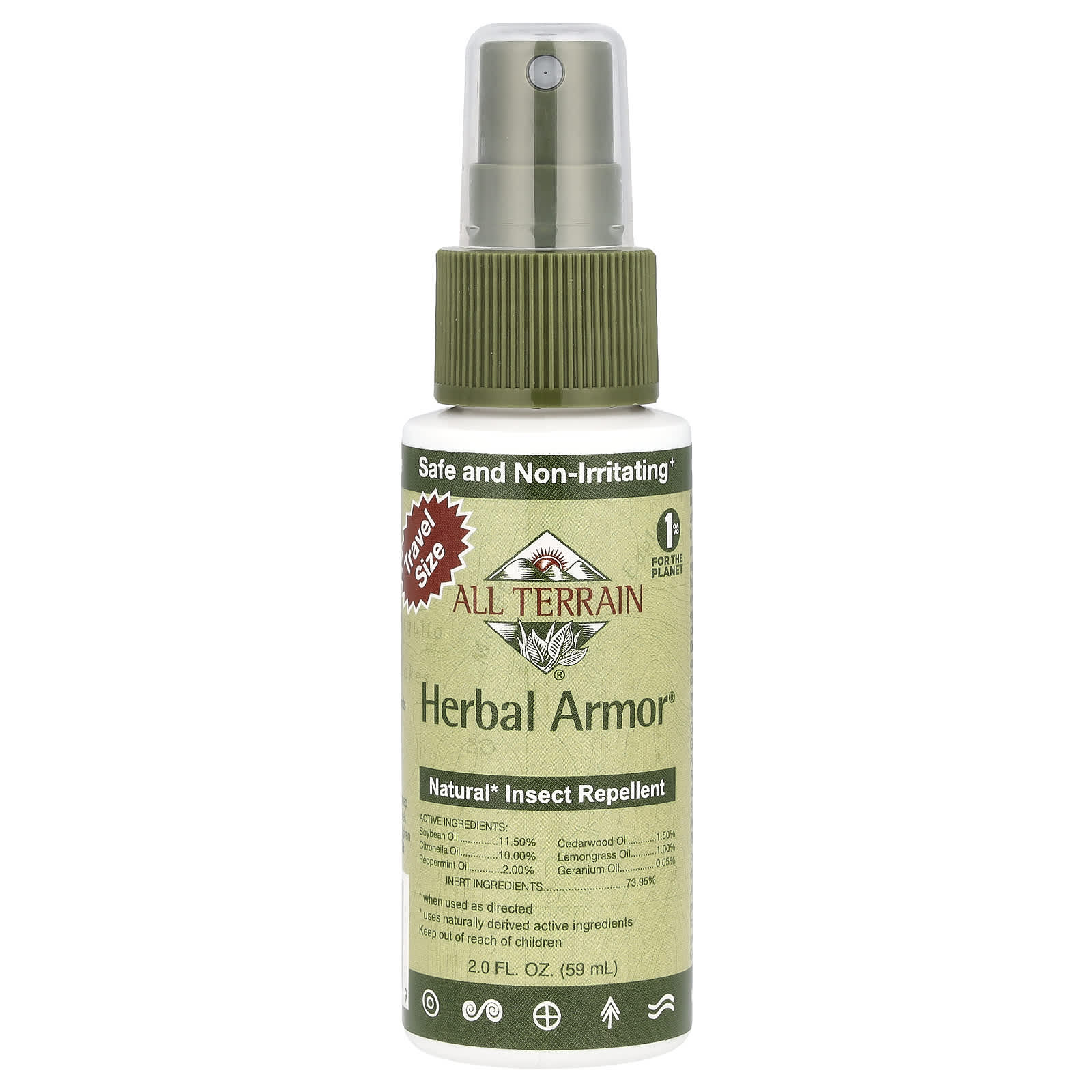 All Terrain Herbal Armor натуральное средство от насекомых 59 мл 2 жидк Унции 1590₽