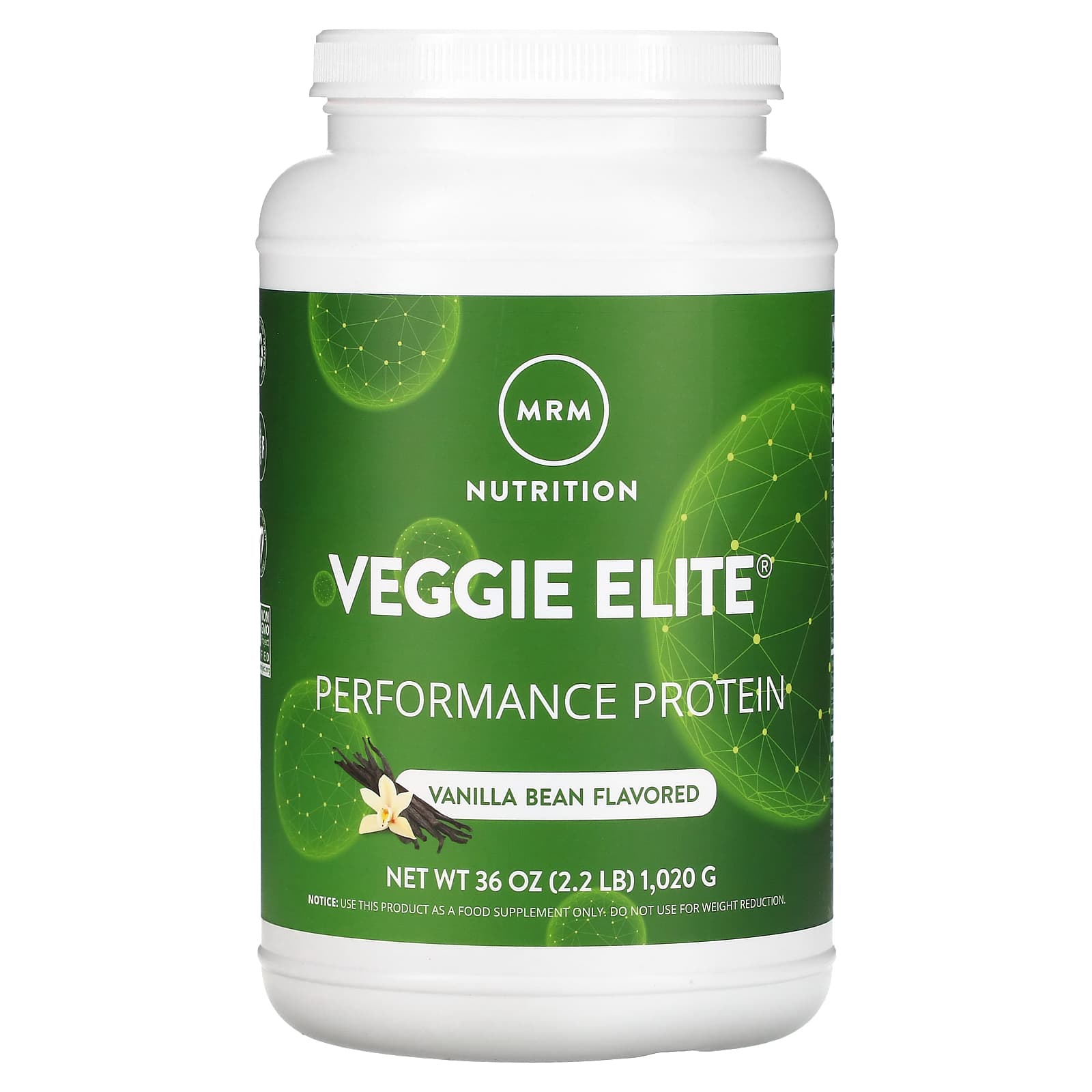 MRM Nutrition Veggie Elite Performance Protein вегетарианский протеин для повышения продуктивности стручки ванили 1020 г 22 фунта 6690₽