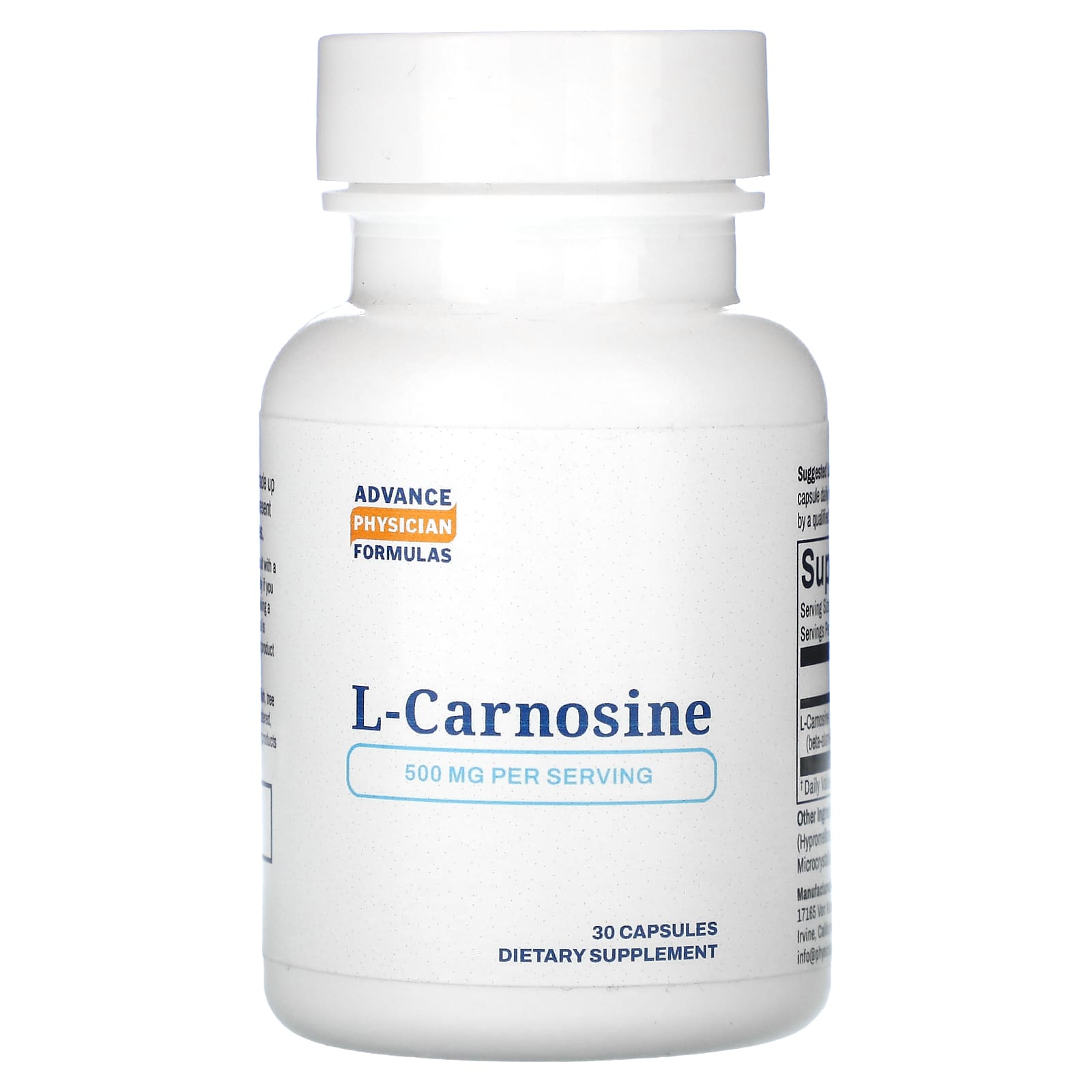 Advance Physician Formulas L-карнозин 500 мг 30 капсул 2490₽