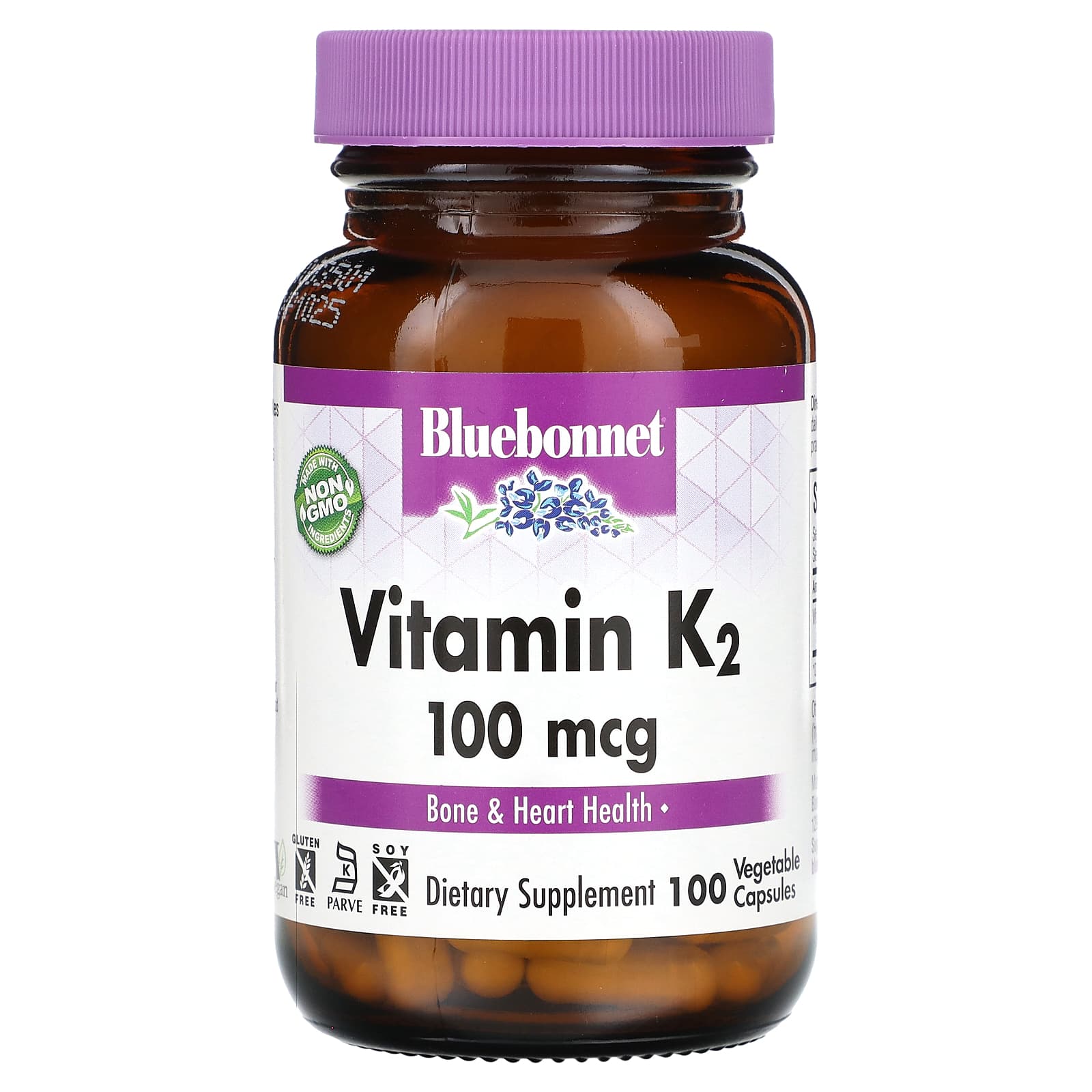 Bluebonnet Nutrition Витамин K2 100 мкг 100 растительных капсул 7490₽