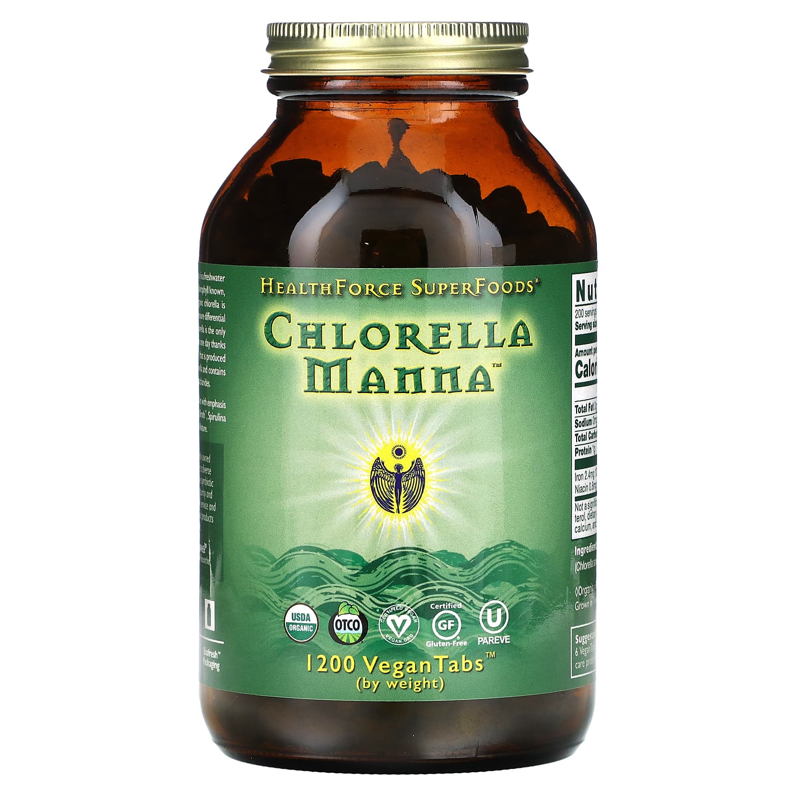 HealthForce Superfoods Chlorella Manna добавка с хлореллой 1200 веганских таблеток 14290₽