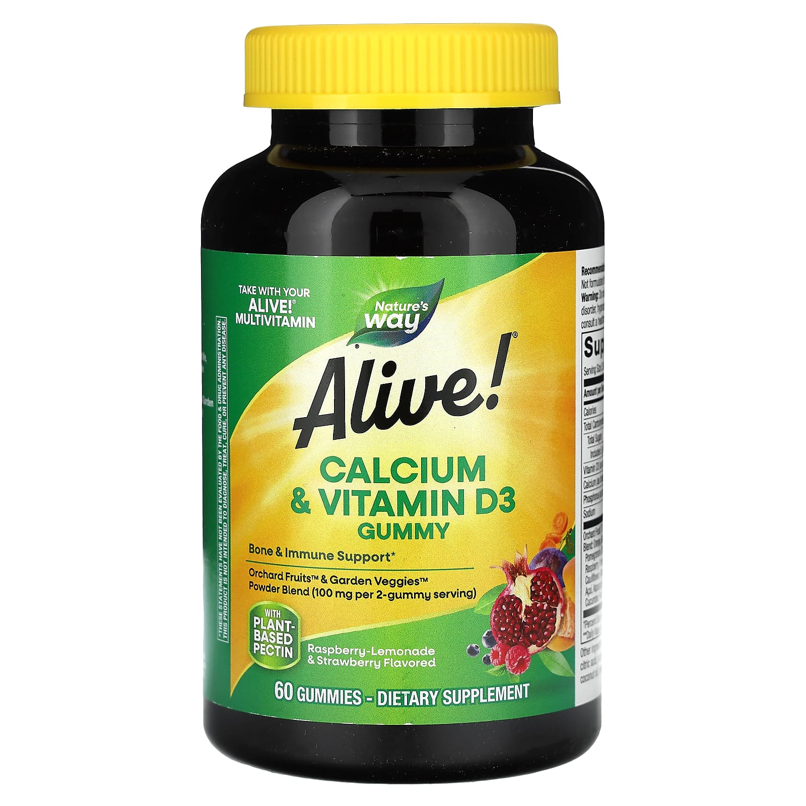 Natures Way Alive кальций и витамин D3 60 жевательных конфет 2290₽
