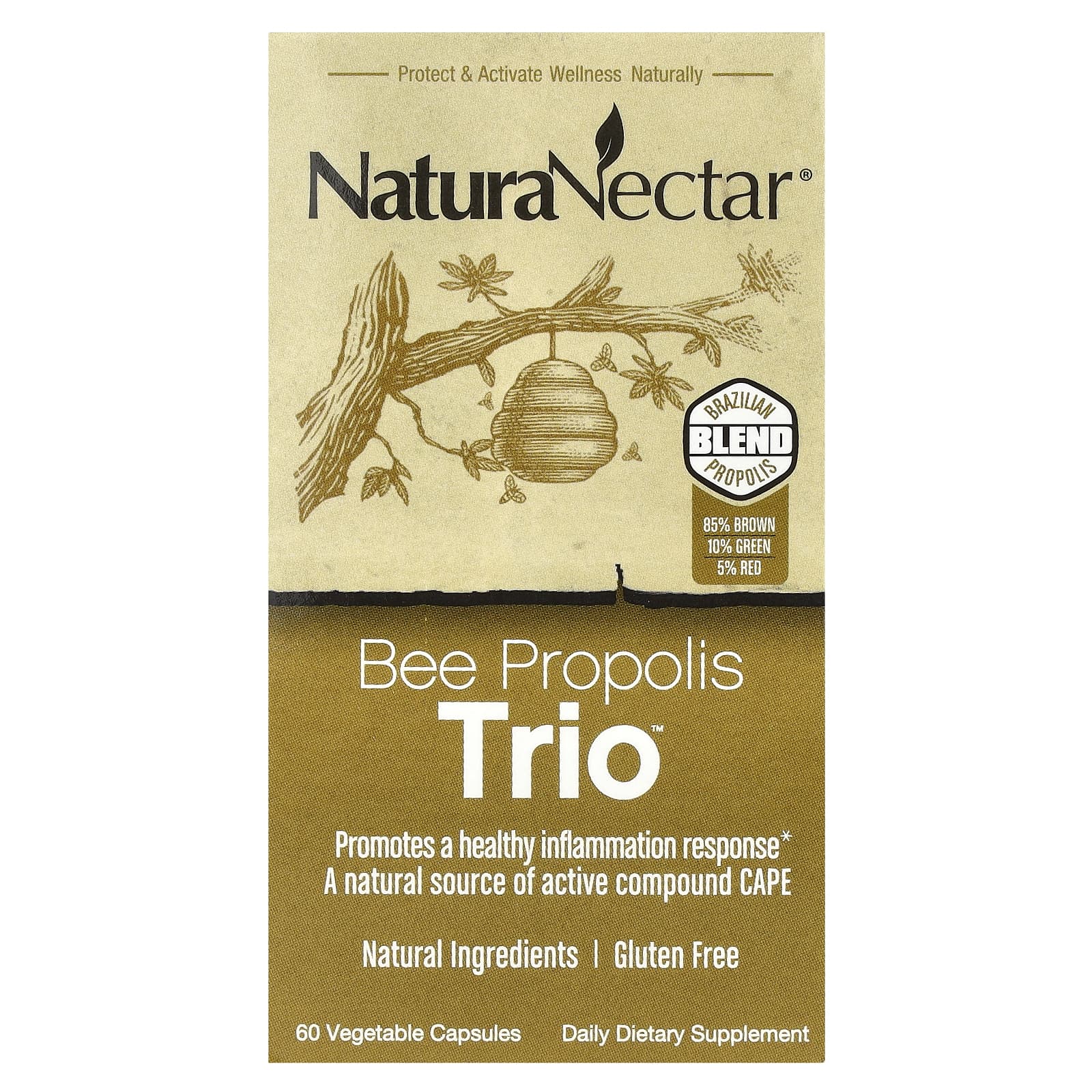 NaturaNectar Bee Propolis Trio 60 растительных капсул 5990₽