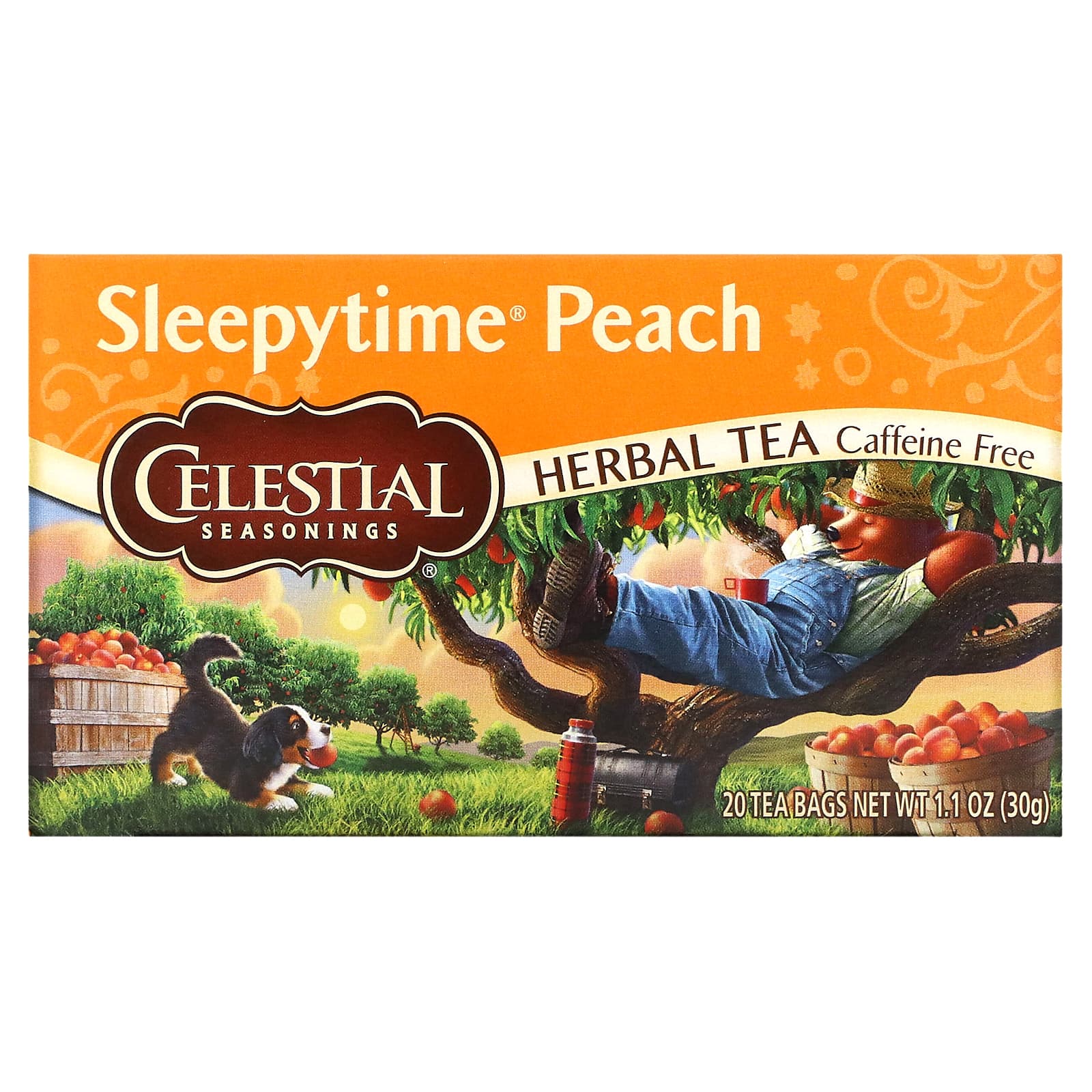 Celestial Seasonings Sleepytime травяной чай без кофеина персик 20 чайных пакетиков 29 г 10 унция 1590₽