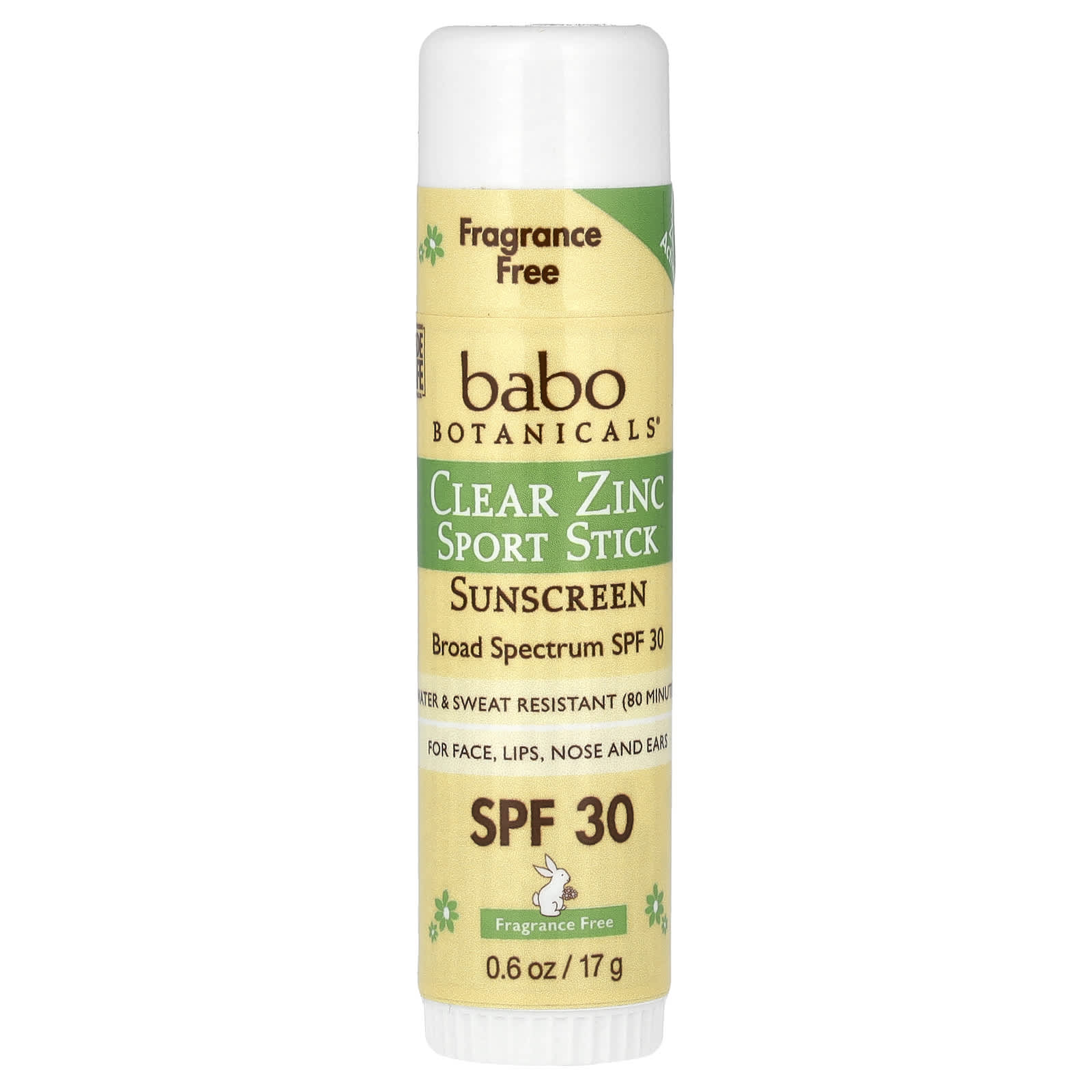 Babo Botanicals прозрачный солнцезащитный стик с цинком SPF 30 без отдушек 17 г 06 унции 1890₽