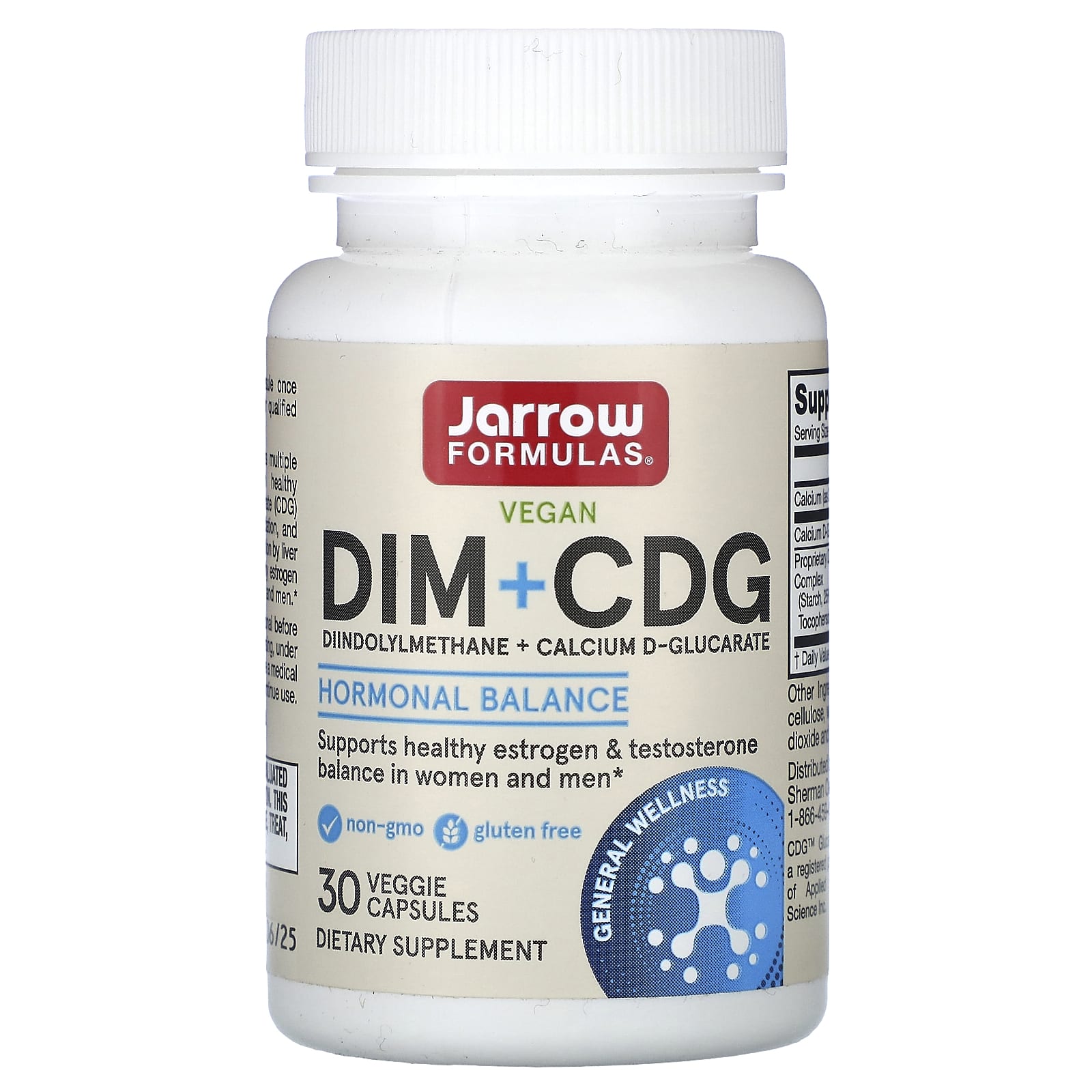 Jarrow Formulas DIM  CDG улучшенная формула для детоксикации 30 вегетарианских капсул 4990₽
