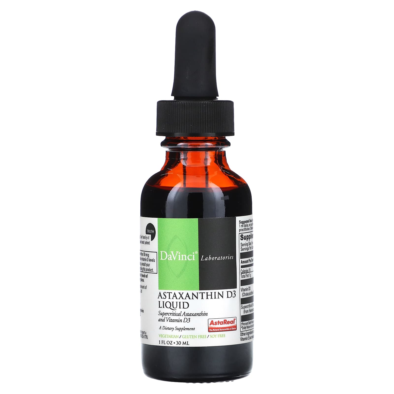 DaVinci Laboratories of Vermont Astaxanthin D3 Liquid 1 fl oz 30 ml 7390₽