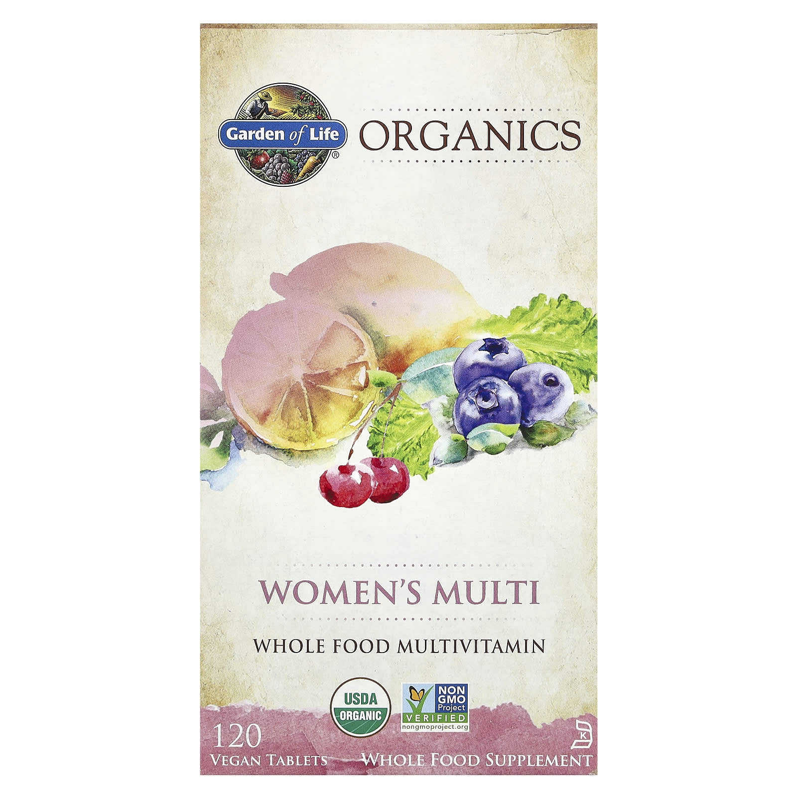 Garden of Life Organics мультивитамины для женщин 120 веганских таблеток 12290₽