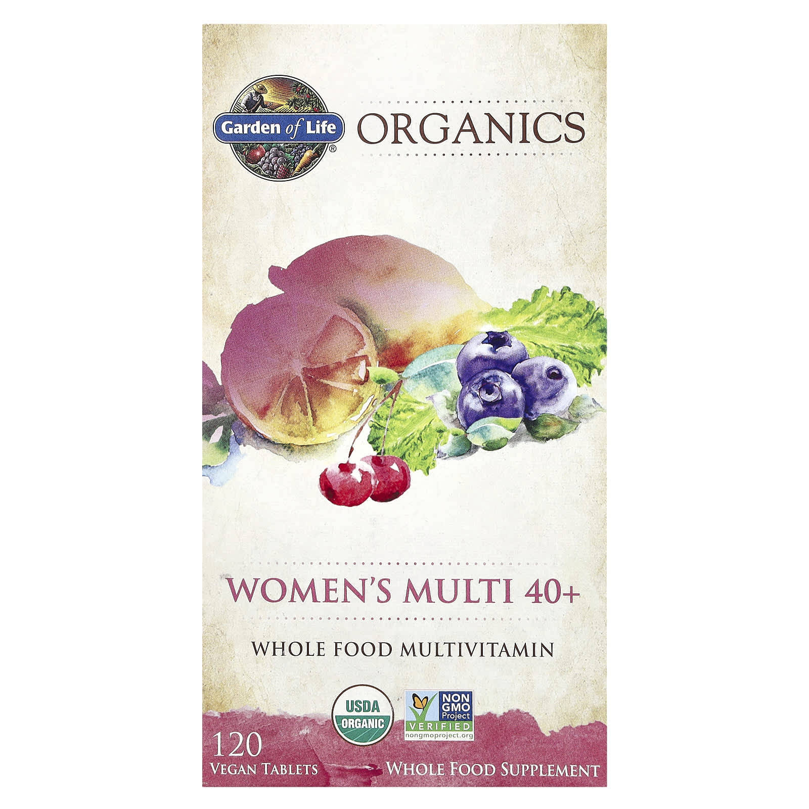 Garden of Life Organics мультивитамины для женщин от 40 лет 120 веганских таблеток 12290₽