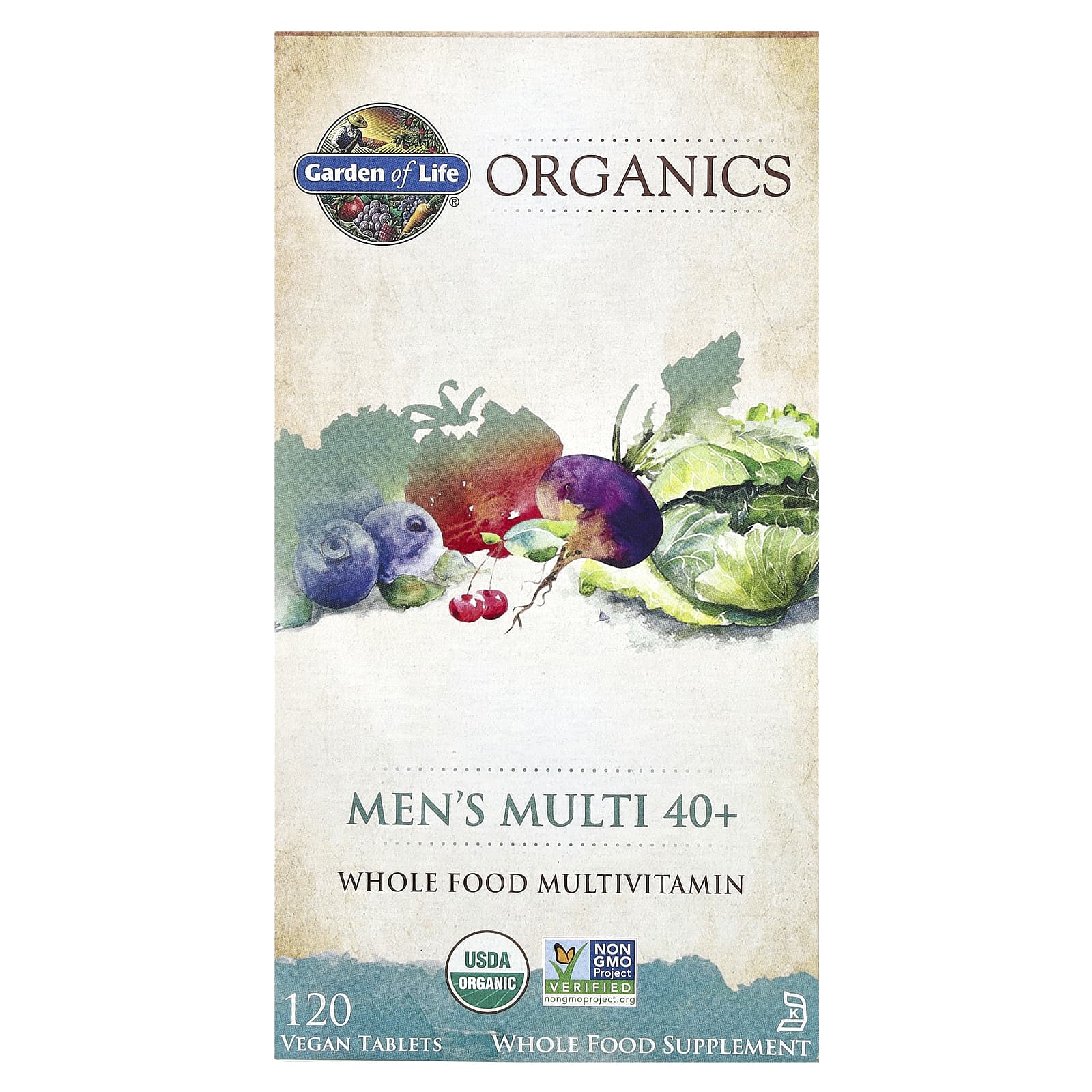 Garden of Life Organics мультивитамины для мужчин от 40 лет 120 веганских таблеток 12290₽