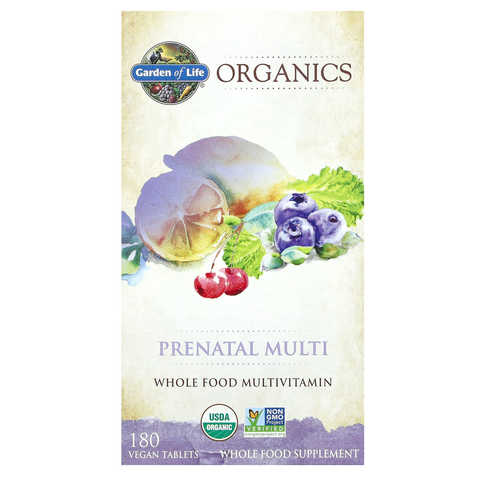 Garden of Life Organics пренатальные мультивитамины 180 веганских таблеток 12290₽