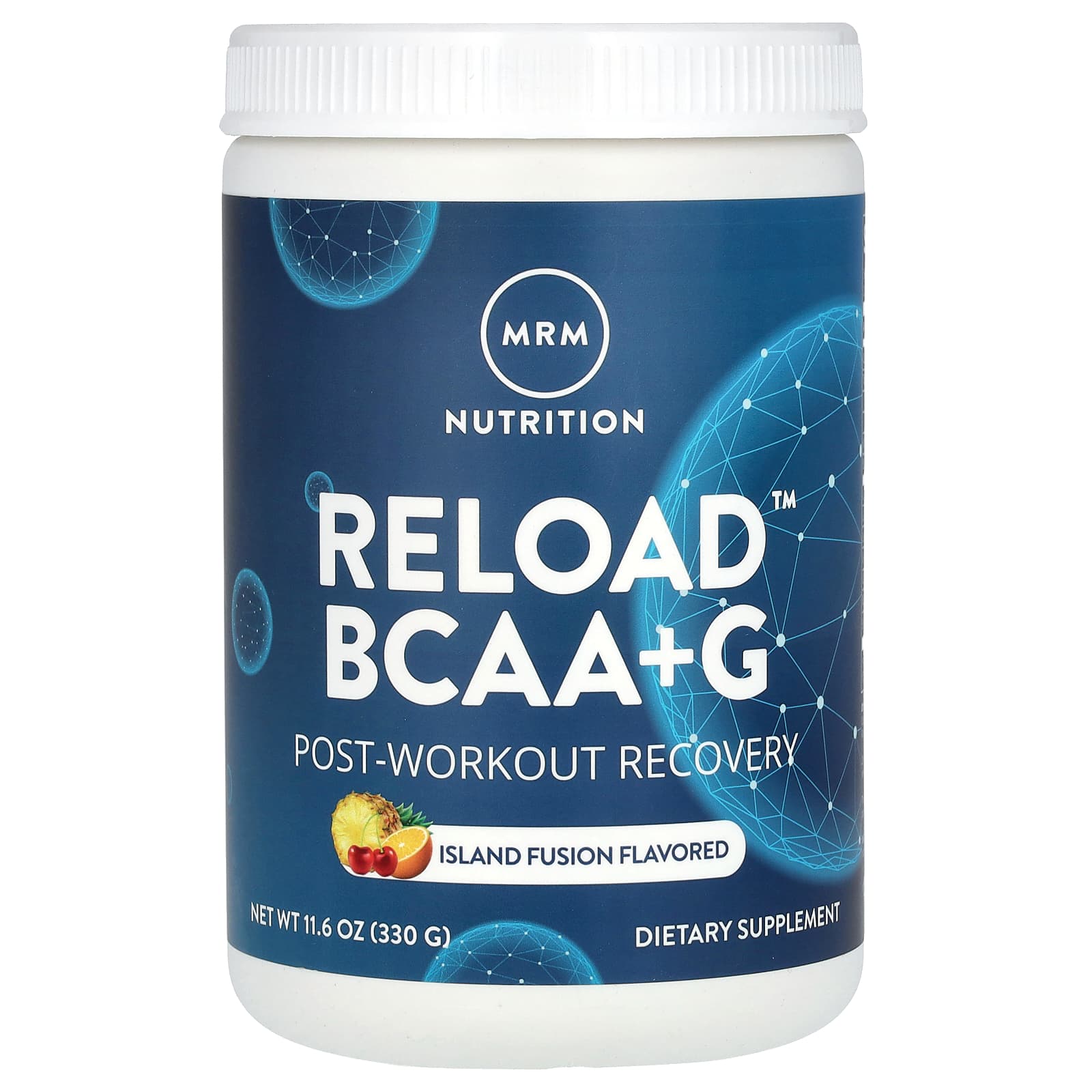 MRM Nutrition RELOAD BCAAG восстановление после тренировок вкус тропических фруктов 330 г 116 унций 3790₽