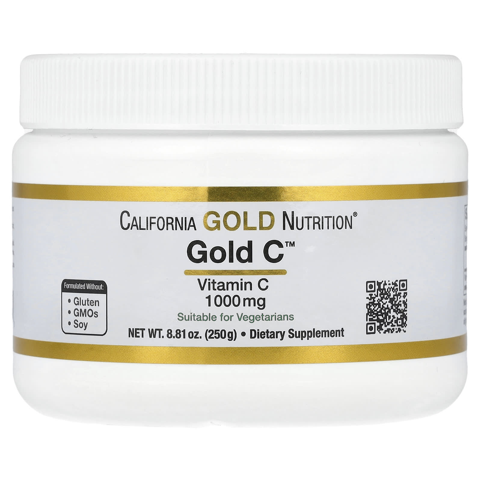 California Gold Nutrition Gold C Powder витамин C 1000 мг 250 г 881 унции 1990₽