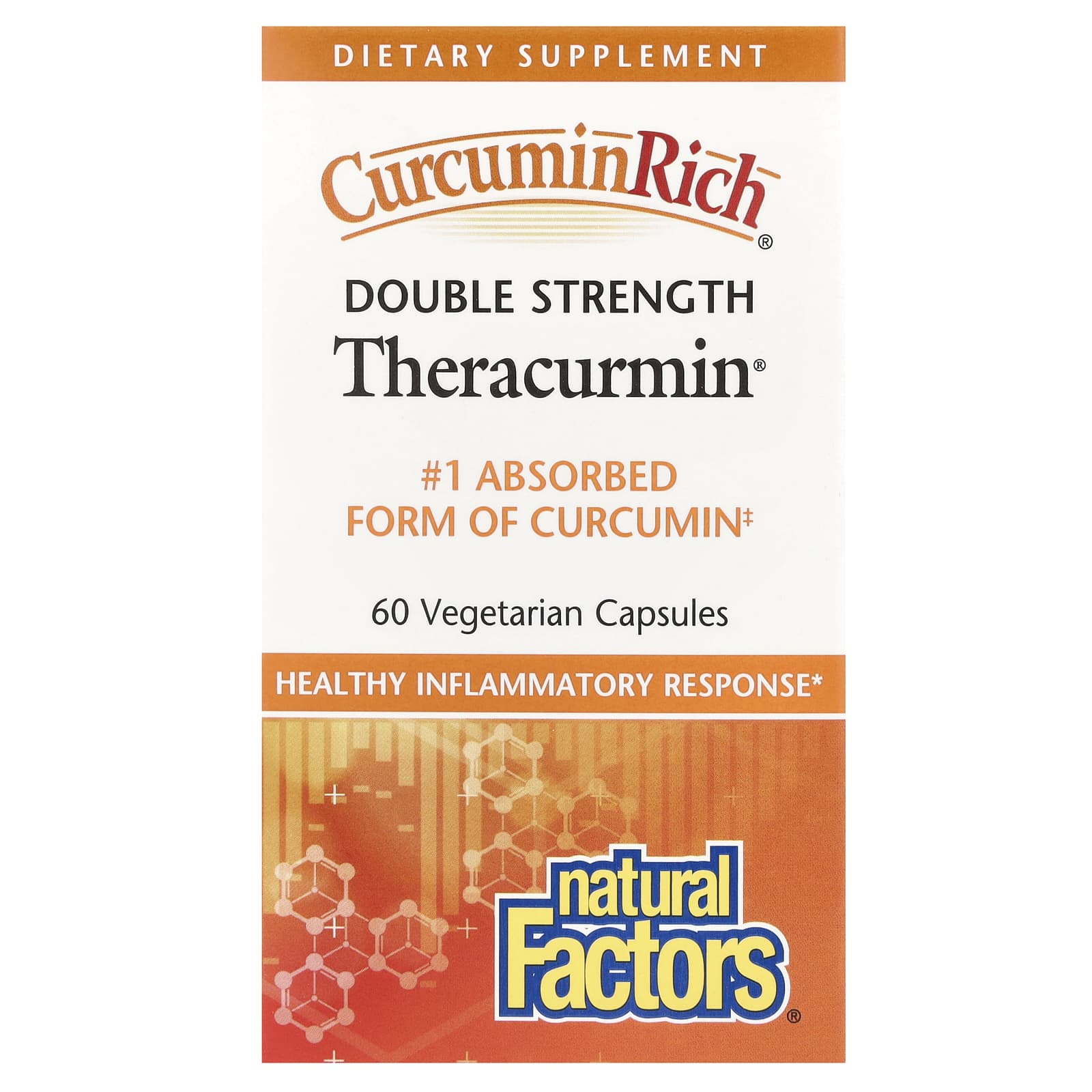 Natural Factors CurcuminRich Theracurmin двойной силы 60 растительных капсул 7290₽