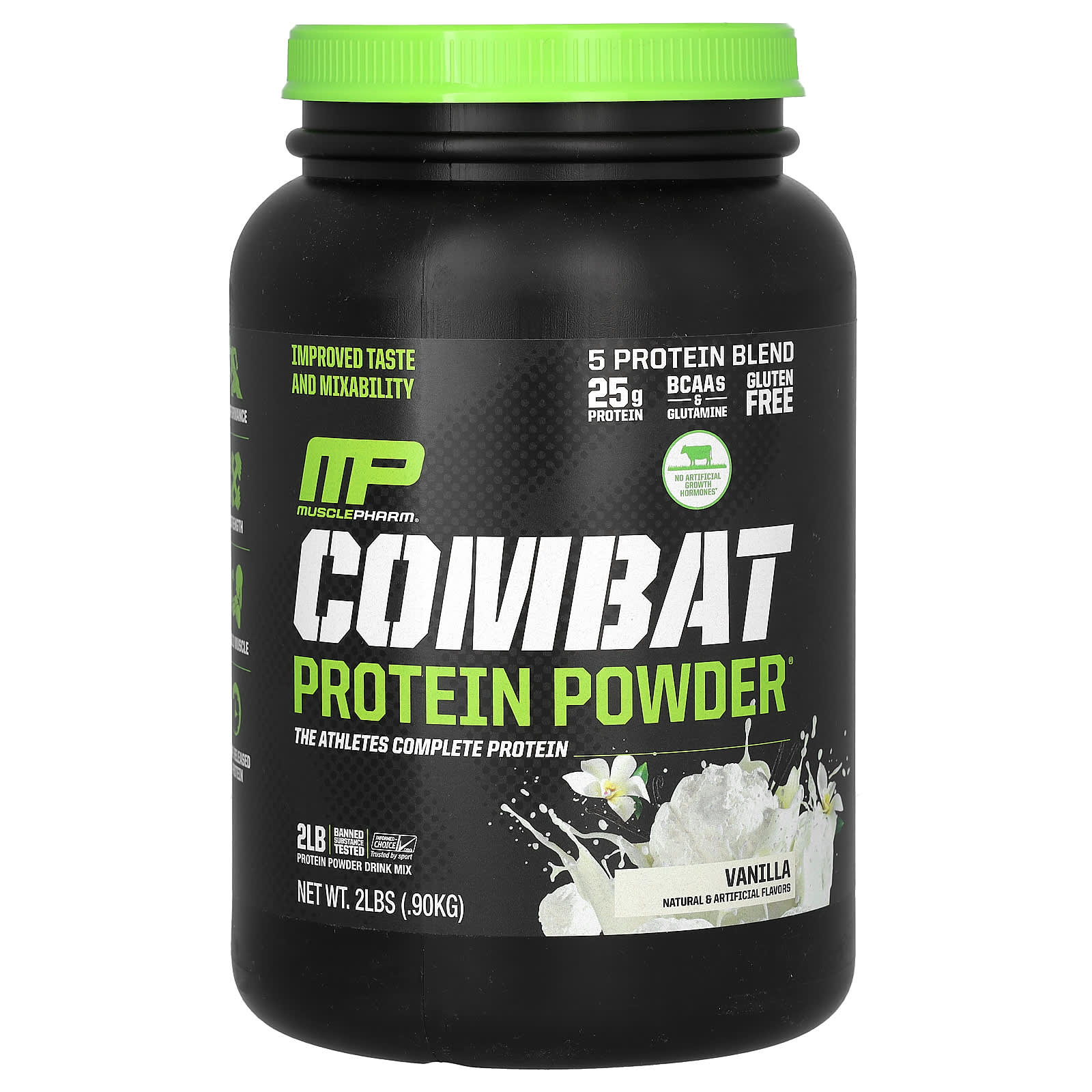 MusclePharm Combat Protein протеиновый порошок со вкусом ванили 09 кг 2 фунта 8190₽
